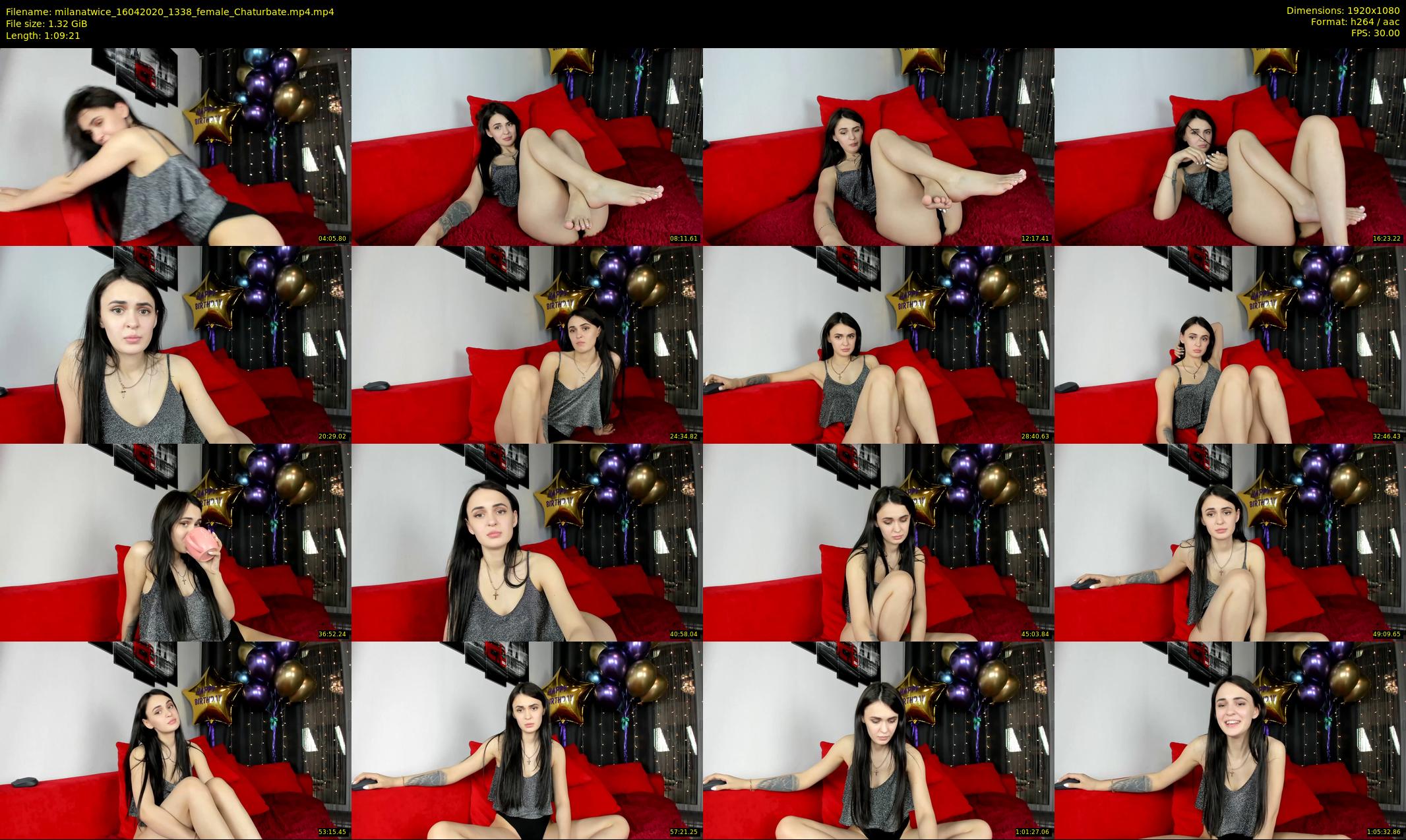 milanatwice — 70 minute Chaturbate female cam show recording, 1080p, Apr 16, 2020
