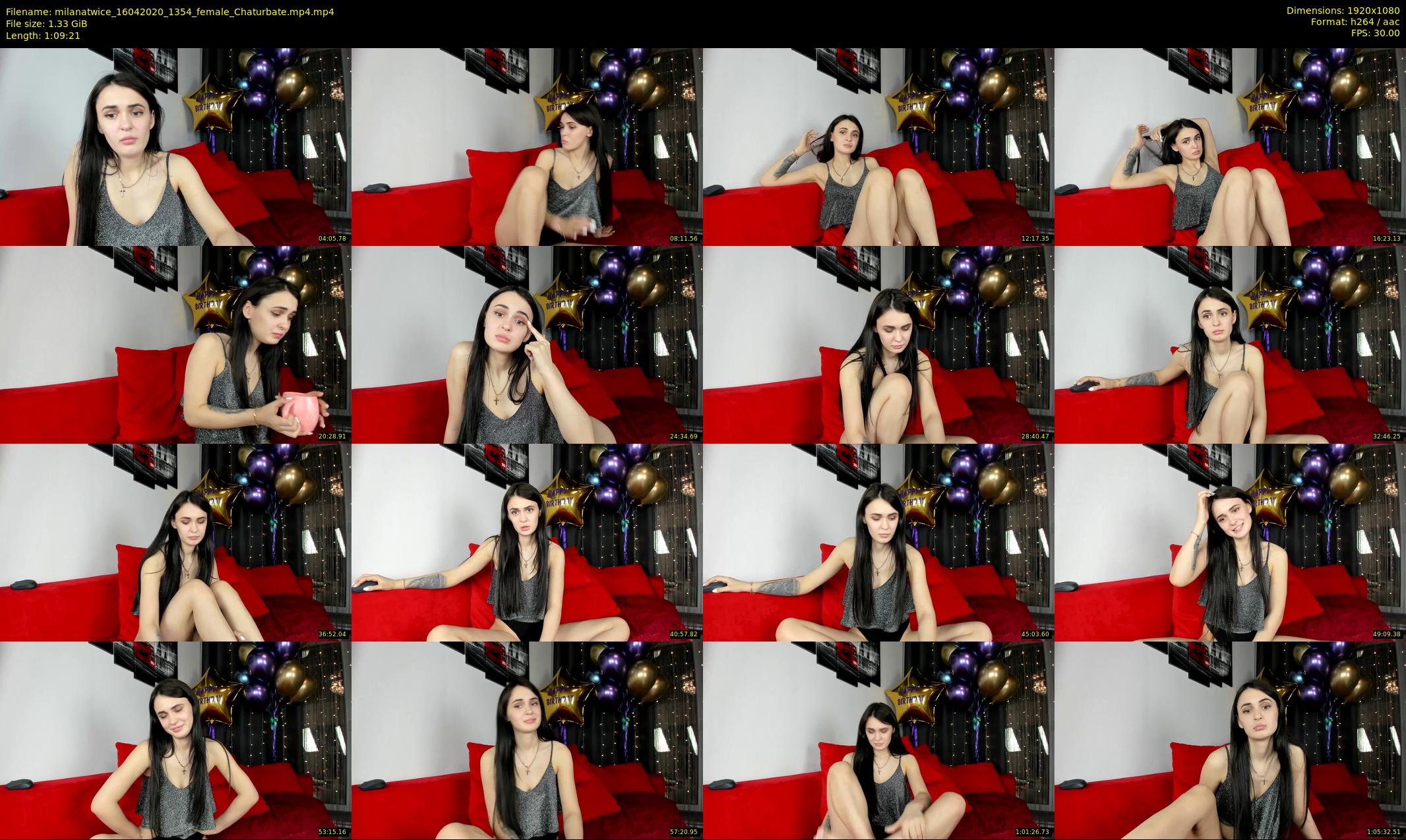 milanatwice — 70 minute Chaturbate female cam show recording, 1080p, Apr 16, 2020