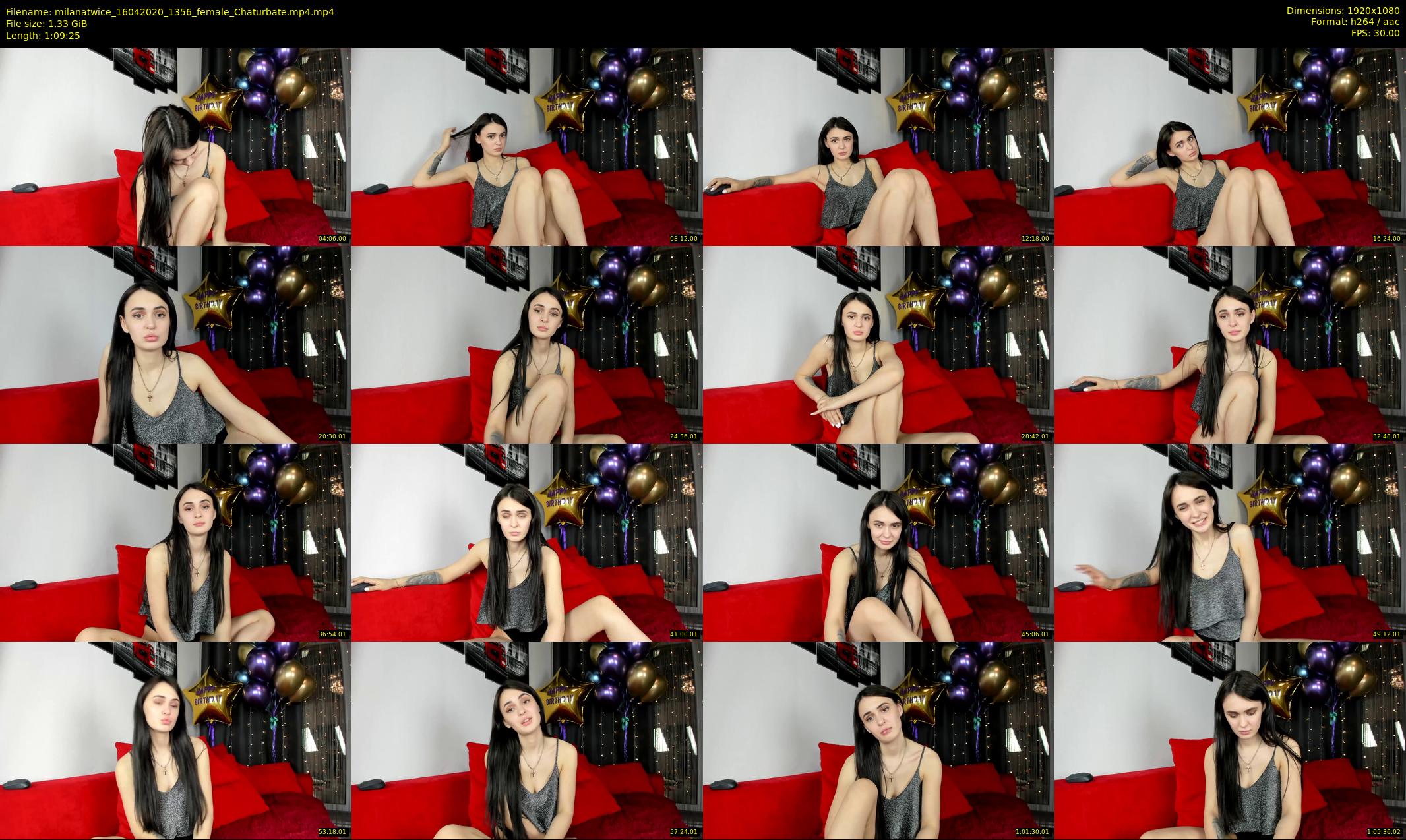 milanatwice — 70 minute Chaturbate female cam show recording, 1080p, Apr 16, 2020