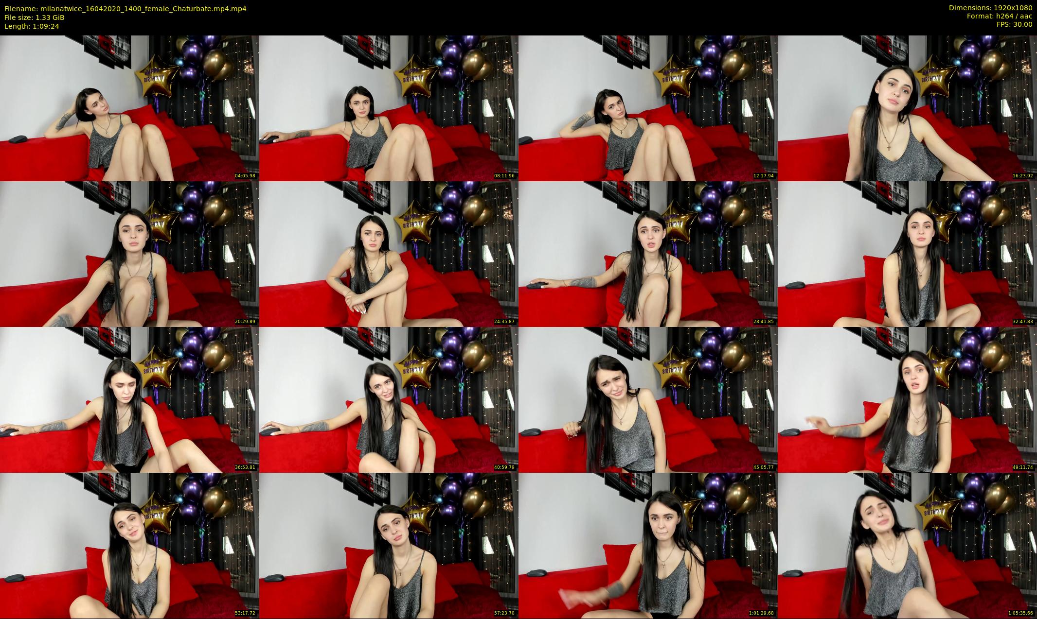 milanatwice — 70 minute Chaturbate female cam show recording, 1080p, Apr 16, 2020