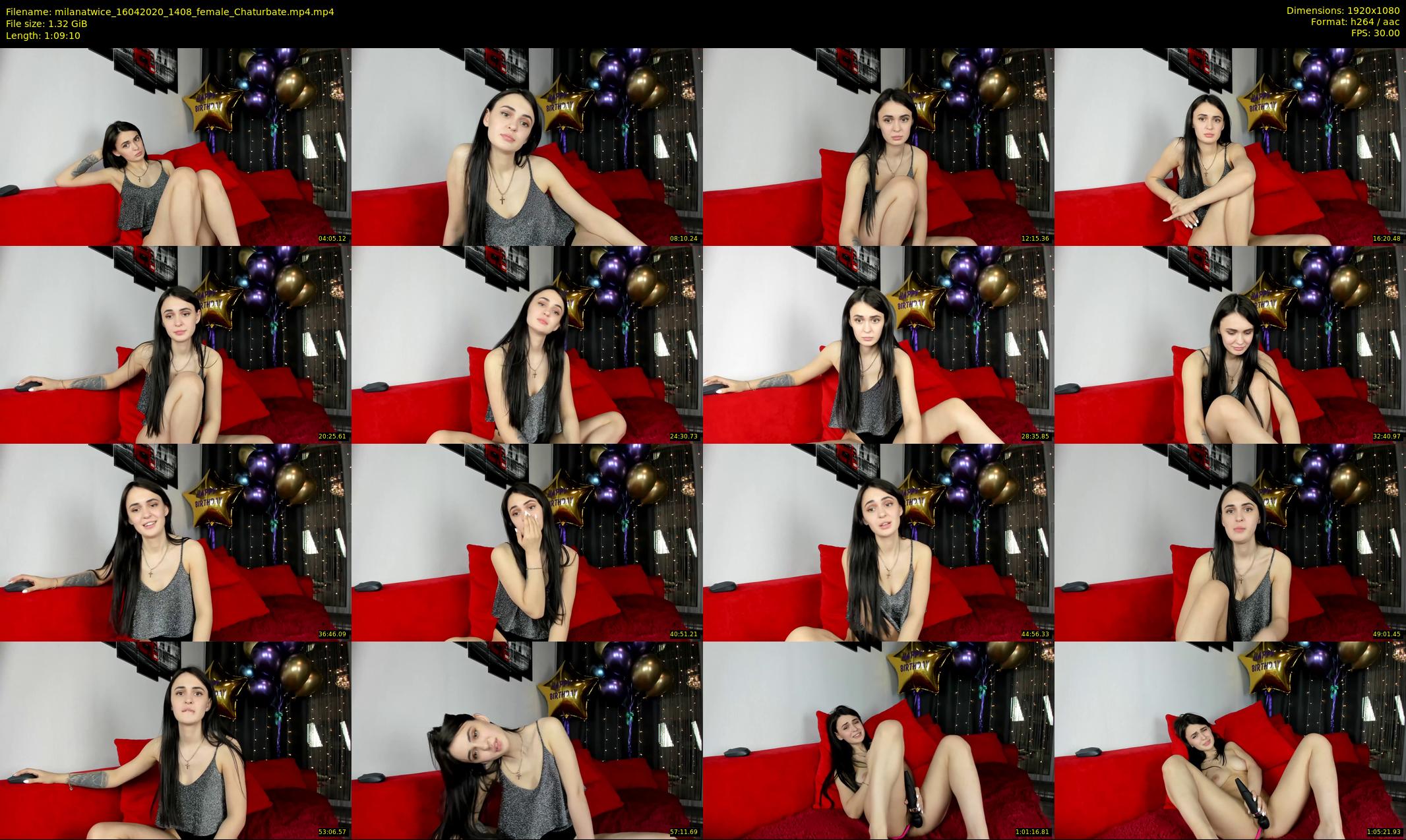 milanatwice — 70 minute Chaturbate female cam show recording, 1080p, Apr 16, 2020