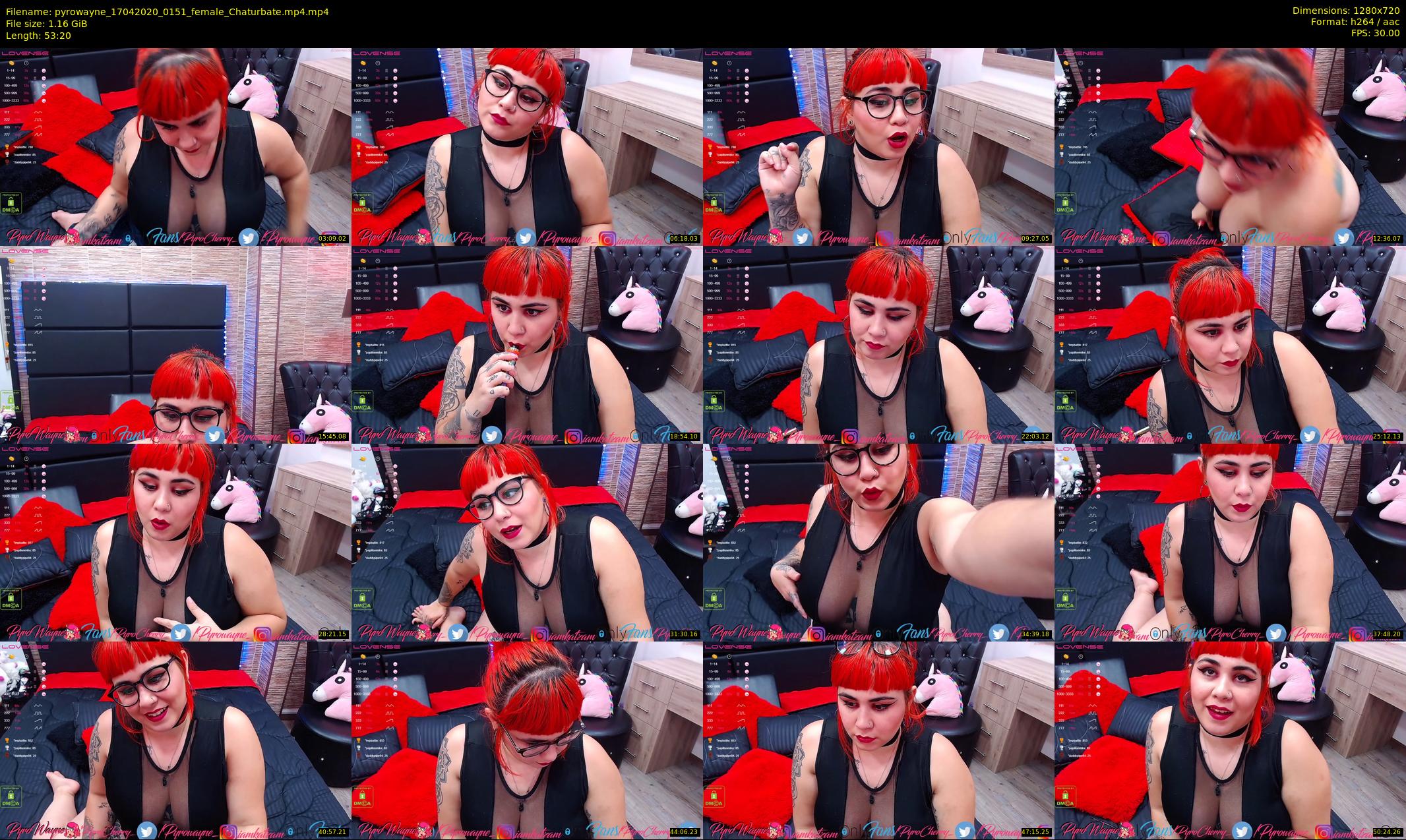 pyrowayne — 54 minute Chaturbate female cam show recording, 720p, Apr 17, 2020