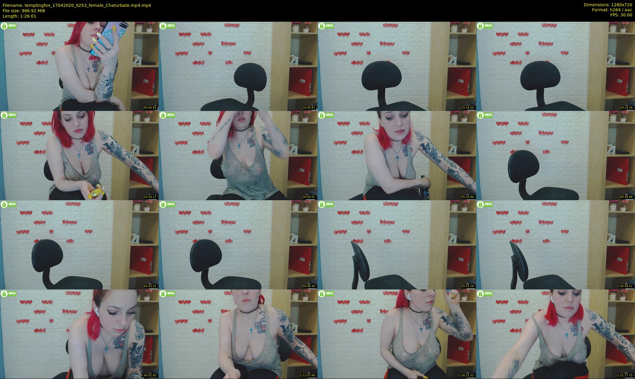 temptingfox — 87 minute Chaturbate female cam show recording, 720p, Apr 17, 2020