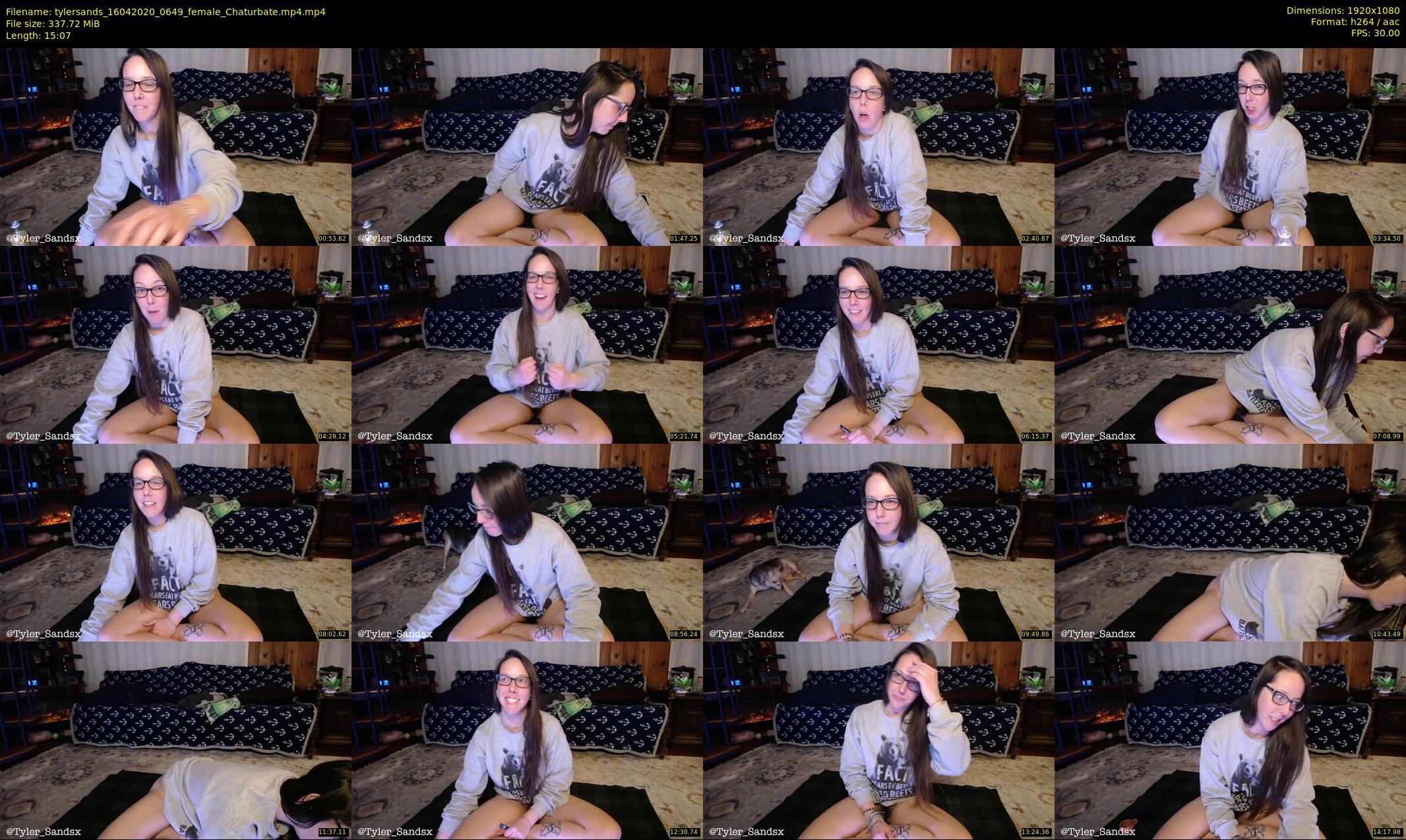 tylersands — 16 minute Chaturbate female cam show recording, 1080p, Apr 16, 2020