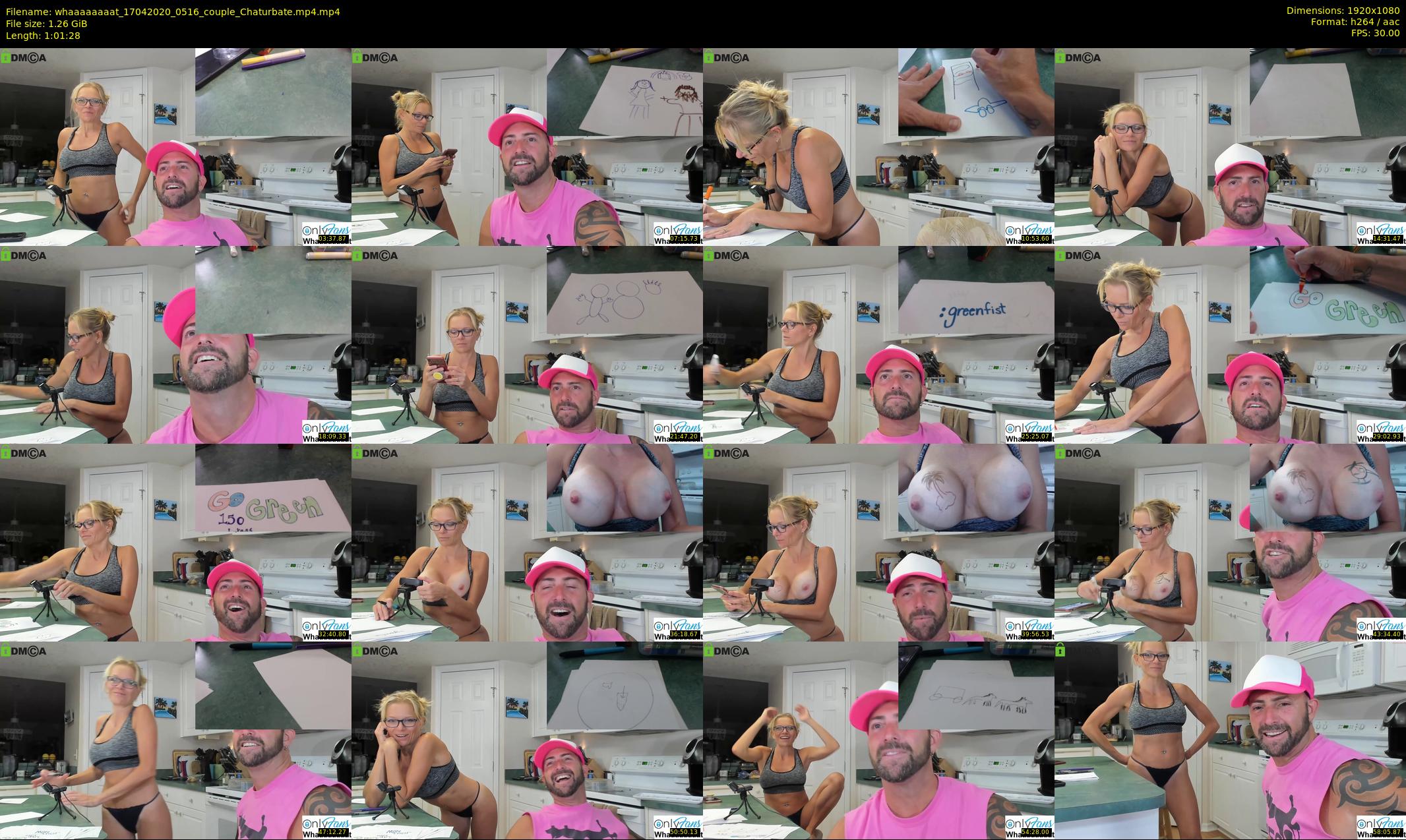 whaaaaaaaat — 62 minute Chaturbate couple cam show recording, 1080p, Apr 17, 2020