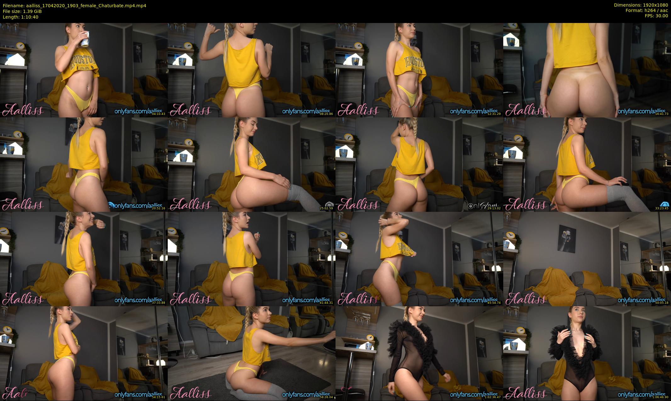 aalliss — 71 minute Chaturbate female cam show recording, 1080p, Apr 17, 2020