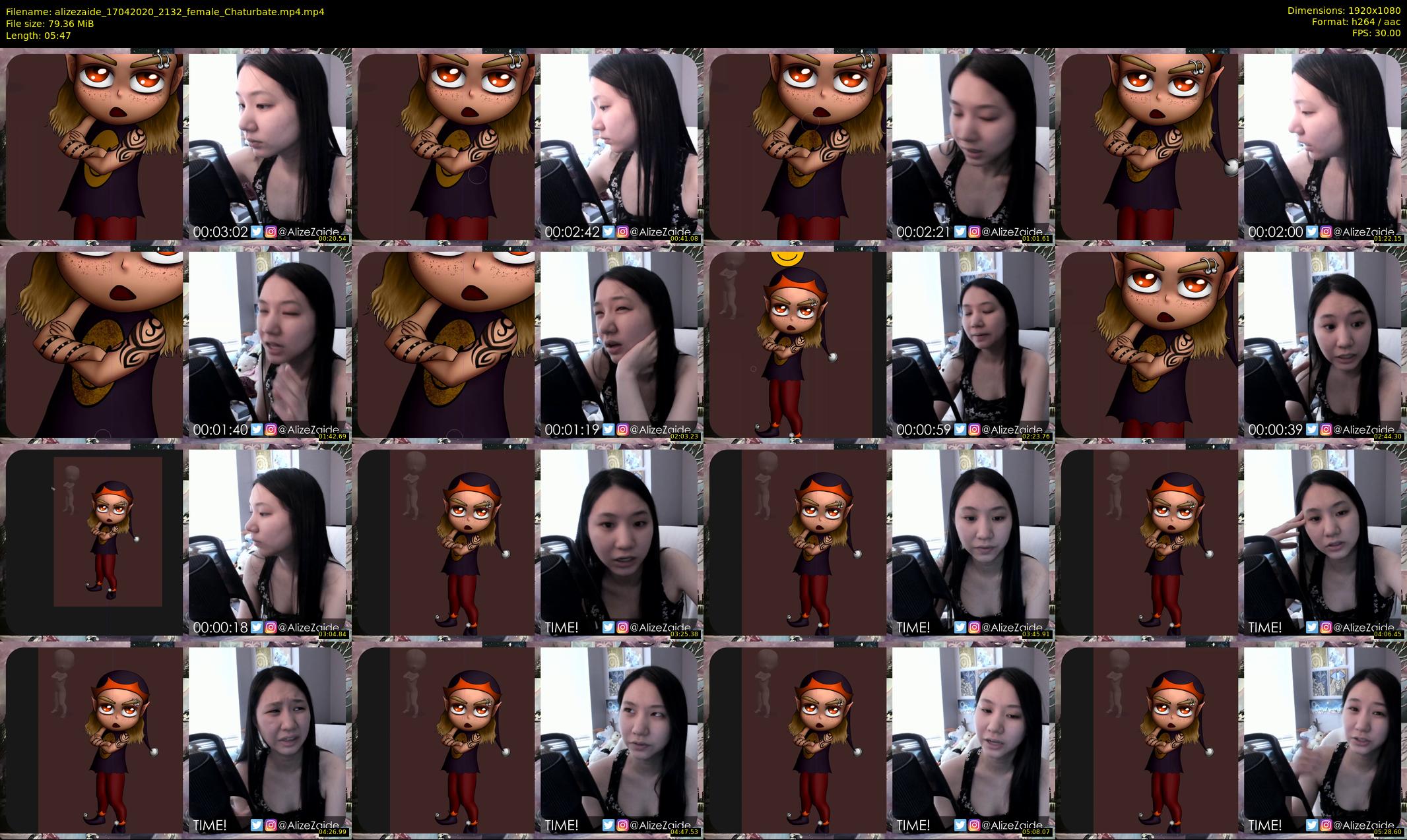 alizezaide — 6 minute Chaturbate female cam show recording, 1080p, Apr 17, 2020