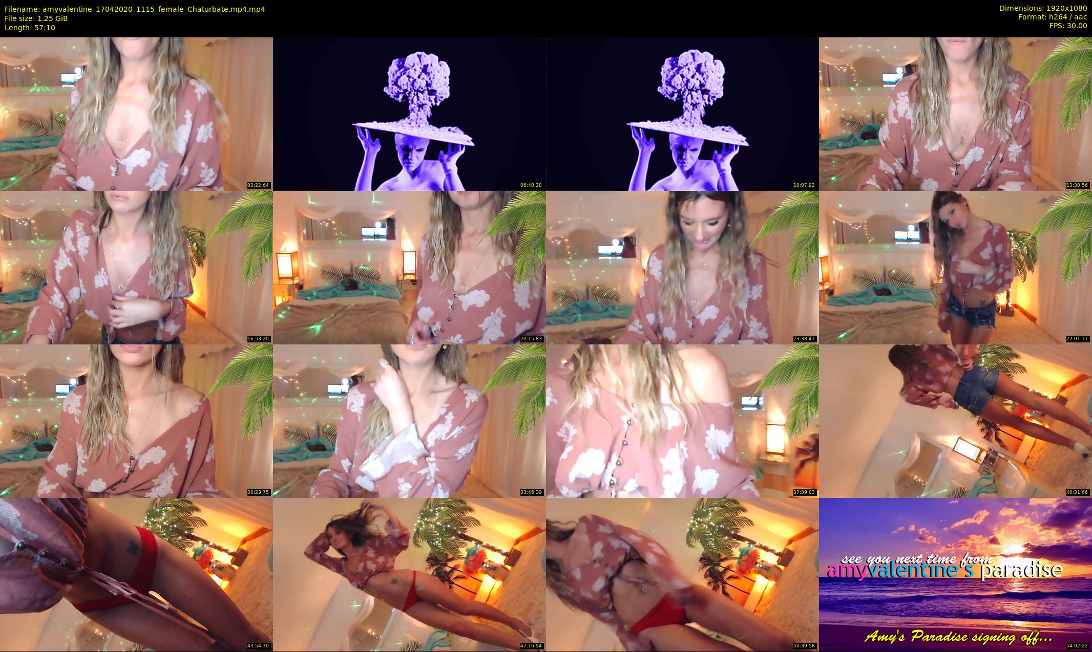amyvalentine — 58 minute Chaturbate female cam show recording, 1080p, Apr 17, 2020