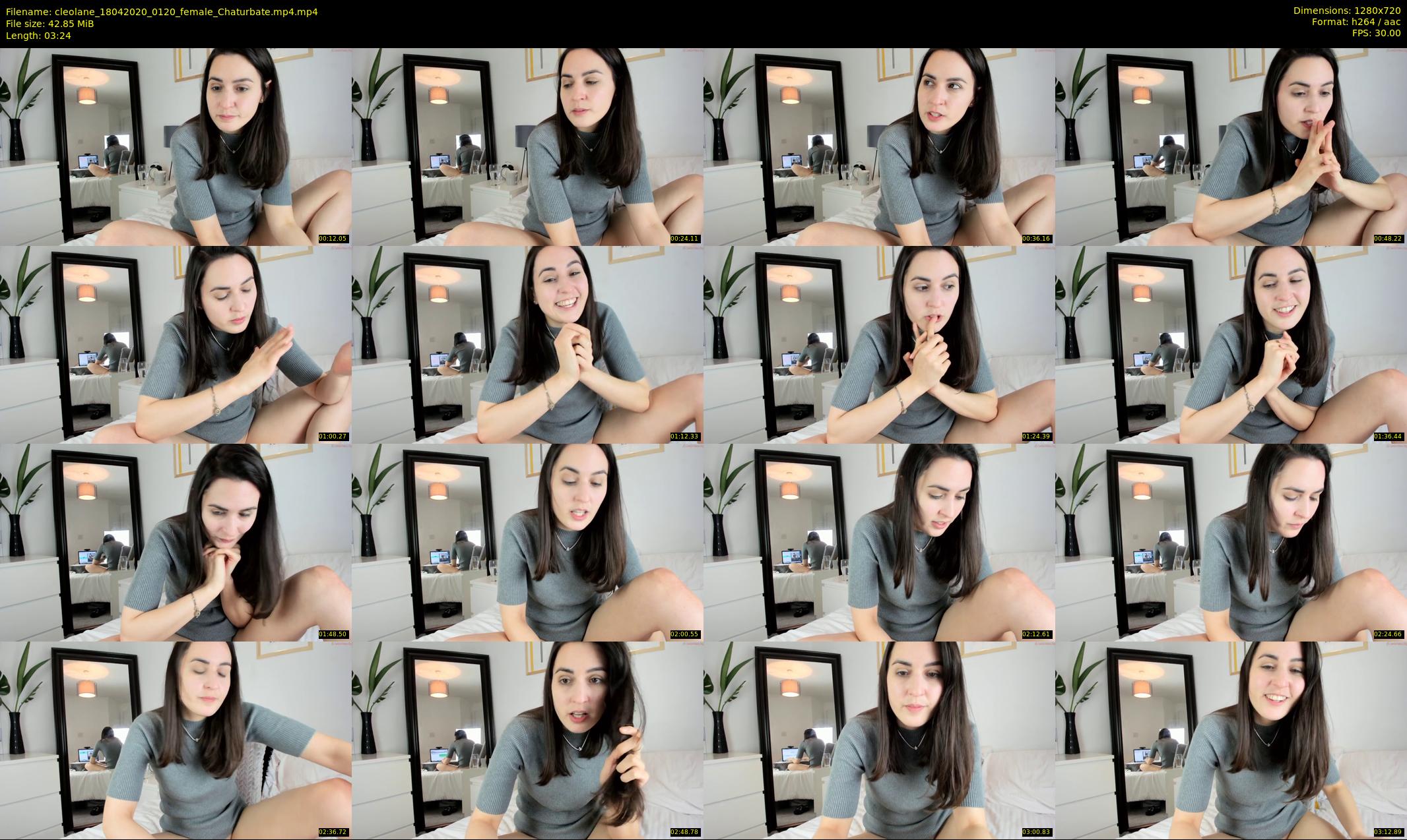 cleolane — 4 minute Chaturbate female cam show recording, 720p, Apr 18, 2020