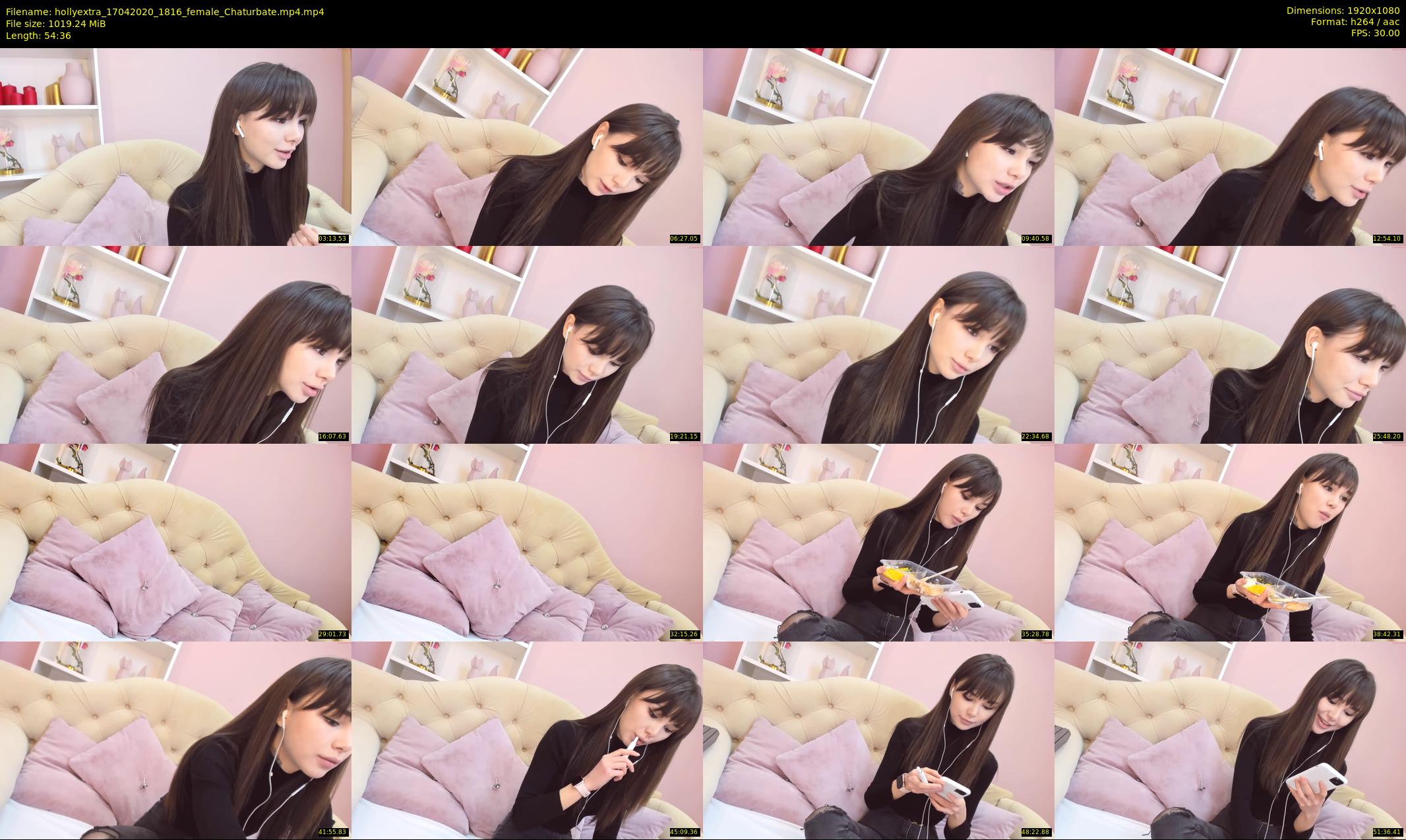 hollyextra — 55 minute Chaturbate female cam show recording, 1080p, Apr 17, 2020