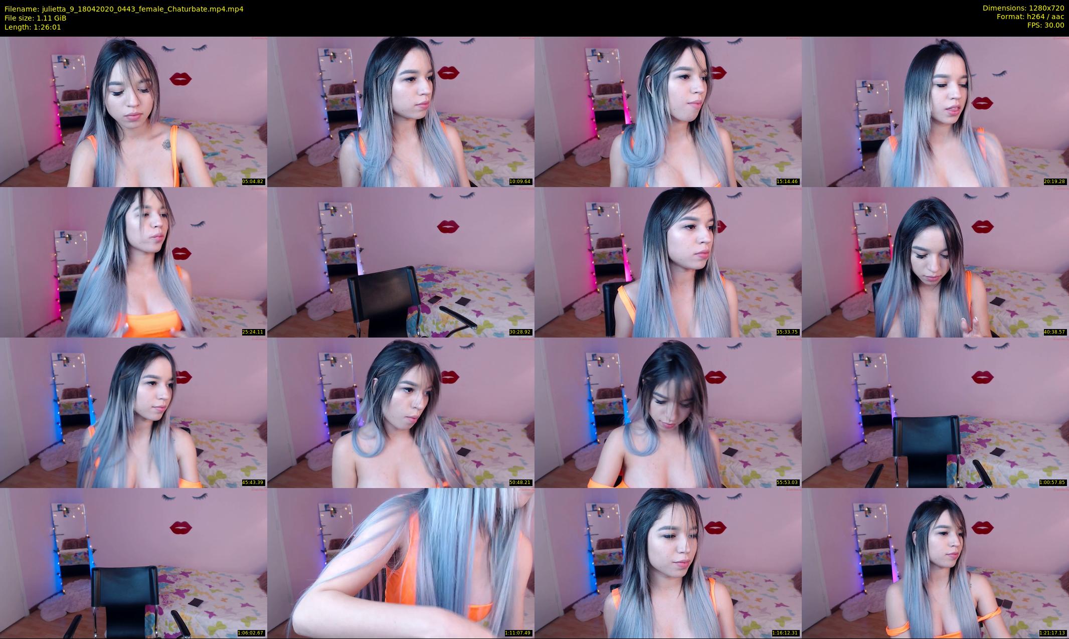 julietta_9 — 87 minute Chaturbate female cam show recording, 720p, Apr 18, 2020