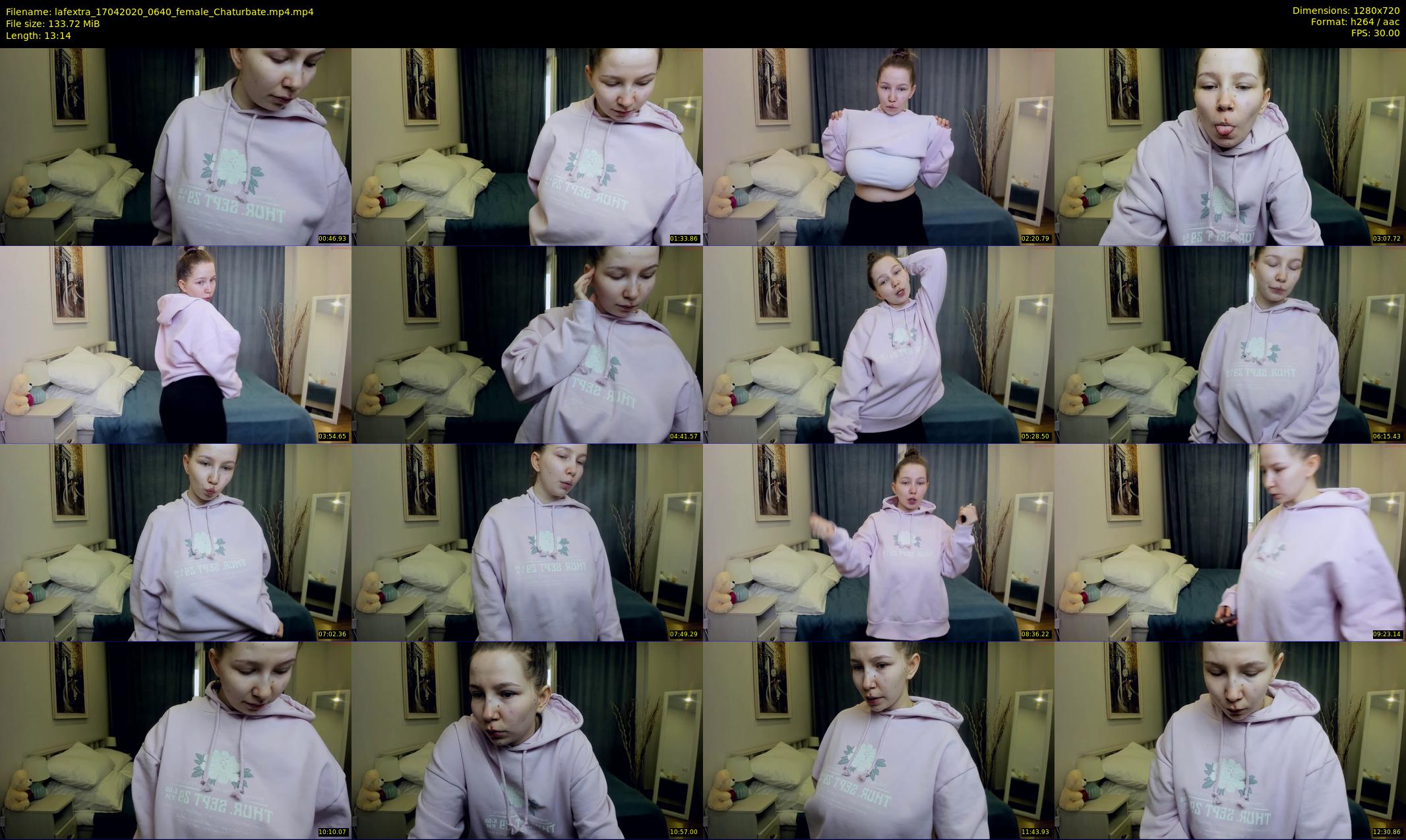 lafextra — 14 minute Chaturbate female cam show recording, 720p, Apr 17, 2020