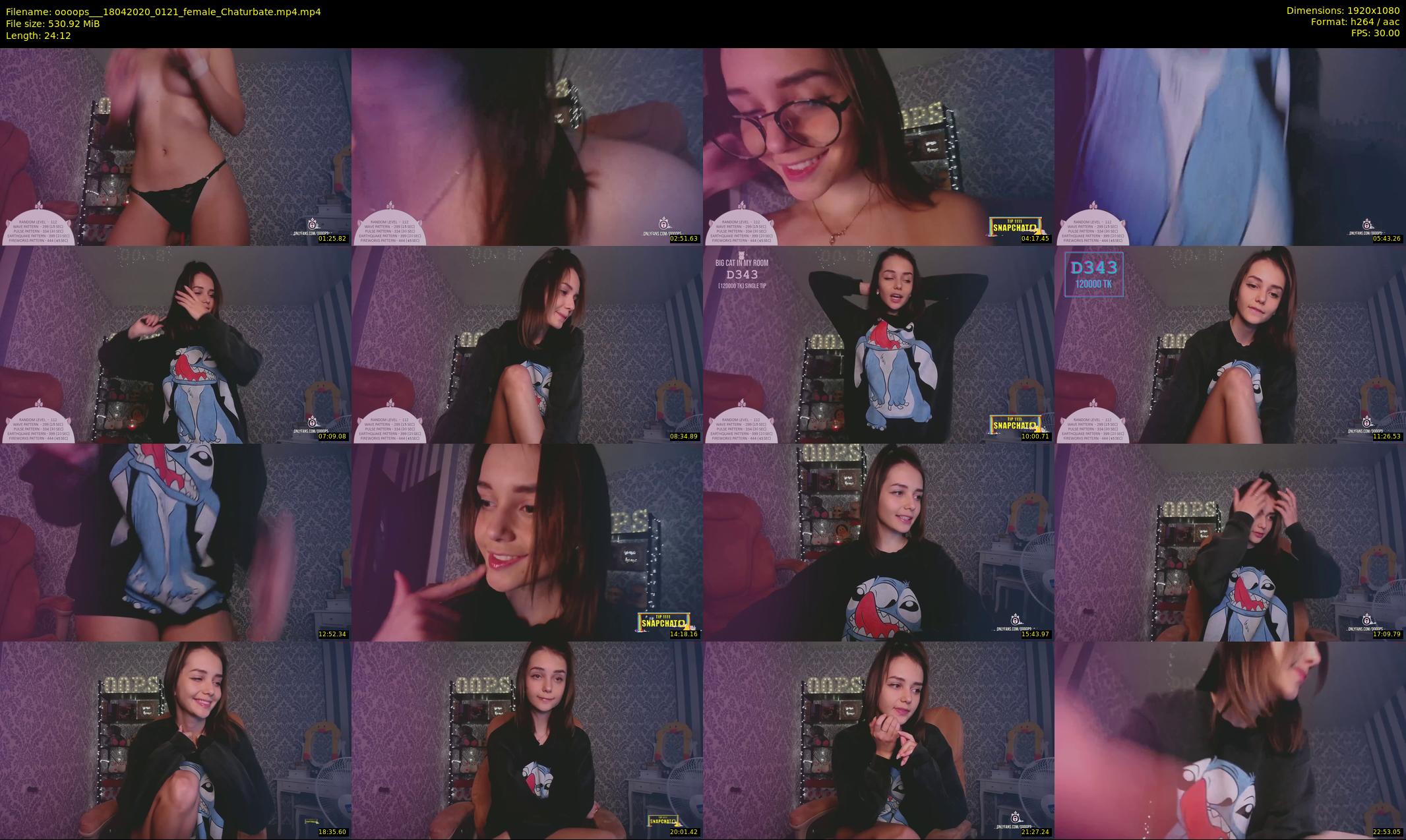 oooops__ — 25 minute Chaturbate female cam show recording, 1080p, Apr 18, 2020