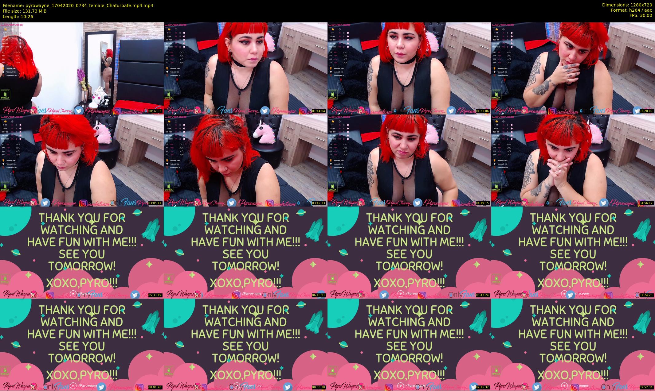 pyrowayne — 11 minute Chaturbate female cam show recording, 720p, Apr 17, 2020