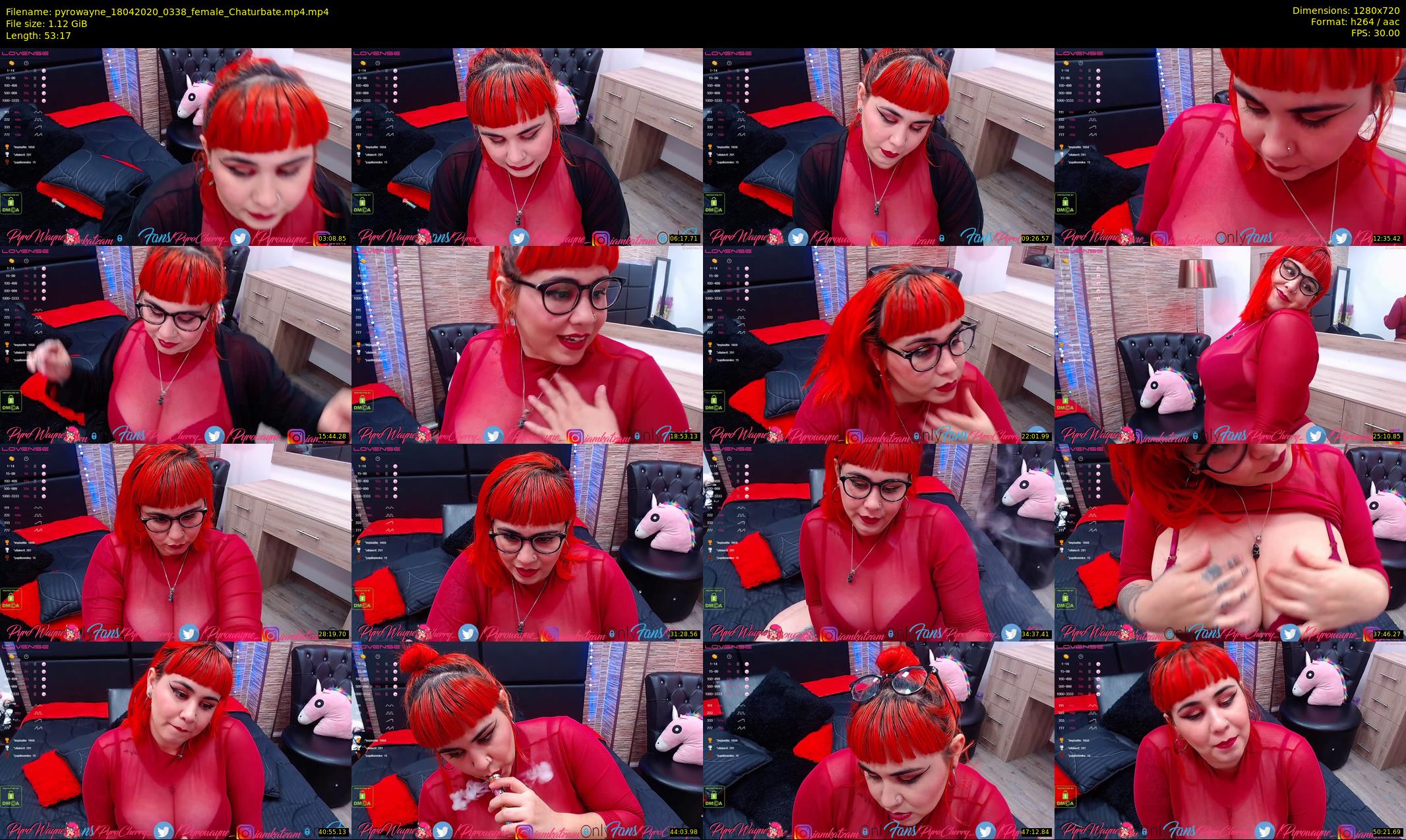 pyrowayne — 54 minute Chaturbate female cam show recording, 720p, Apr 18, 2020