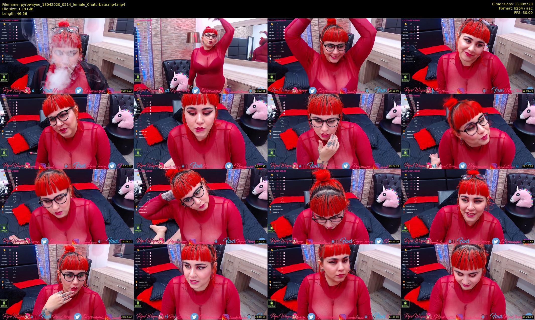 pyrowayne — 47 minute Chaturbate female cam show recording, 720p, Apr 18, 2020