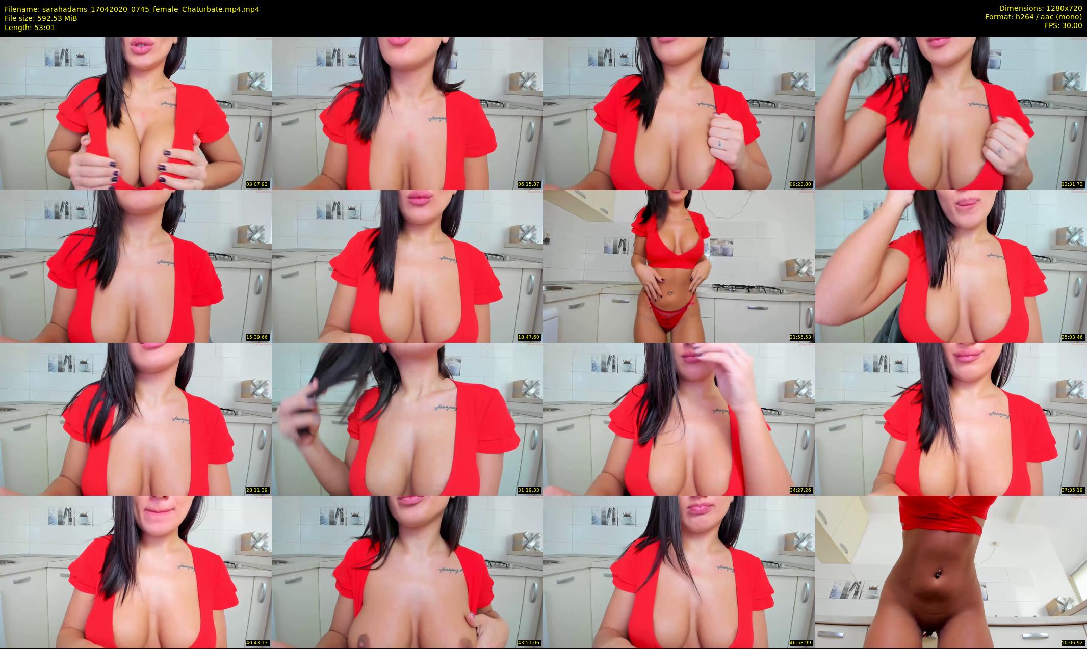 sarahadams — 54 minute Chaturbate female cam show recording, 720p, Apr 17, 2020