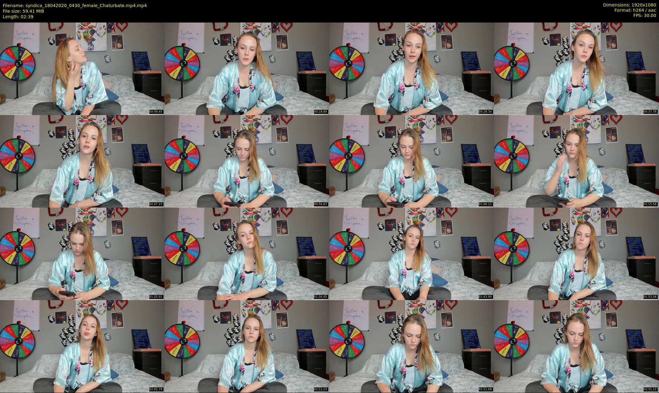 syndica — 3 minute Chaturbate female cam show recording, 1080p, Apr 18, 2020
