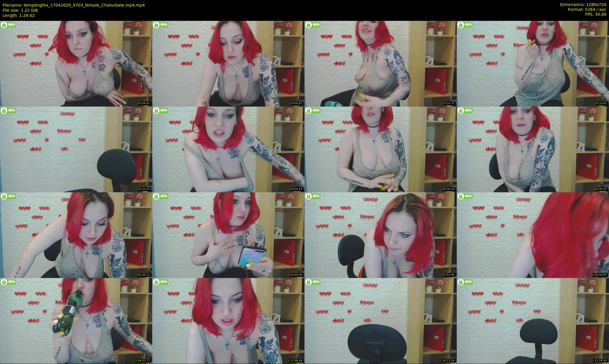 temptingfox — 87 minute Chaturbate female cam show recording, 720p, Apr 17, 2020