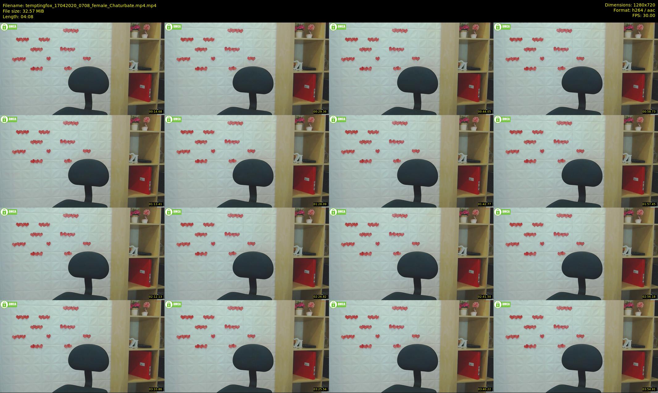 temptingfox — 5 minute Chaturbate female cam show recording, 720p, Apr 17, 2020