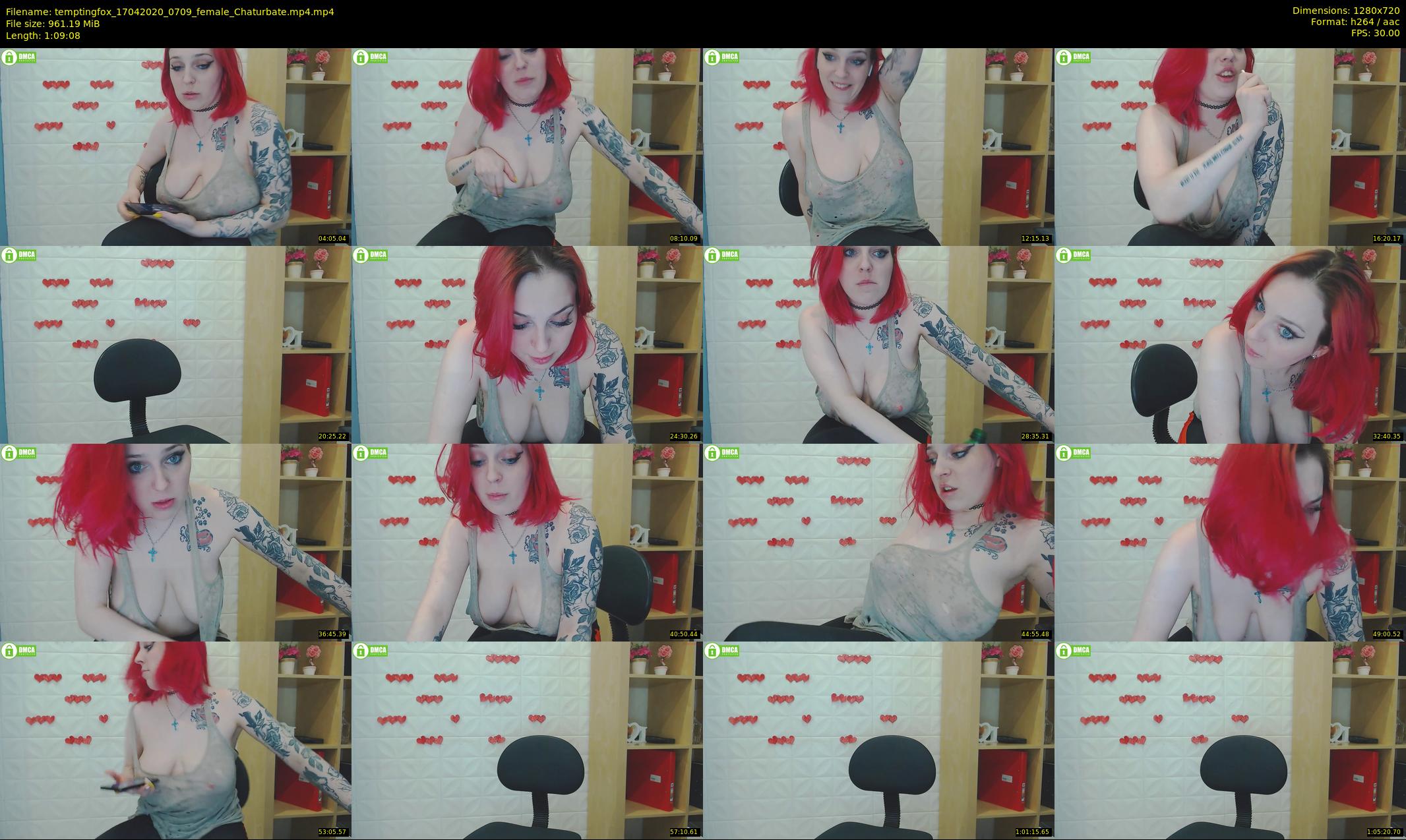 temptingfox — 70 minute Chaturbate female cam show recording, 720p, Apr 17, 2020