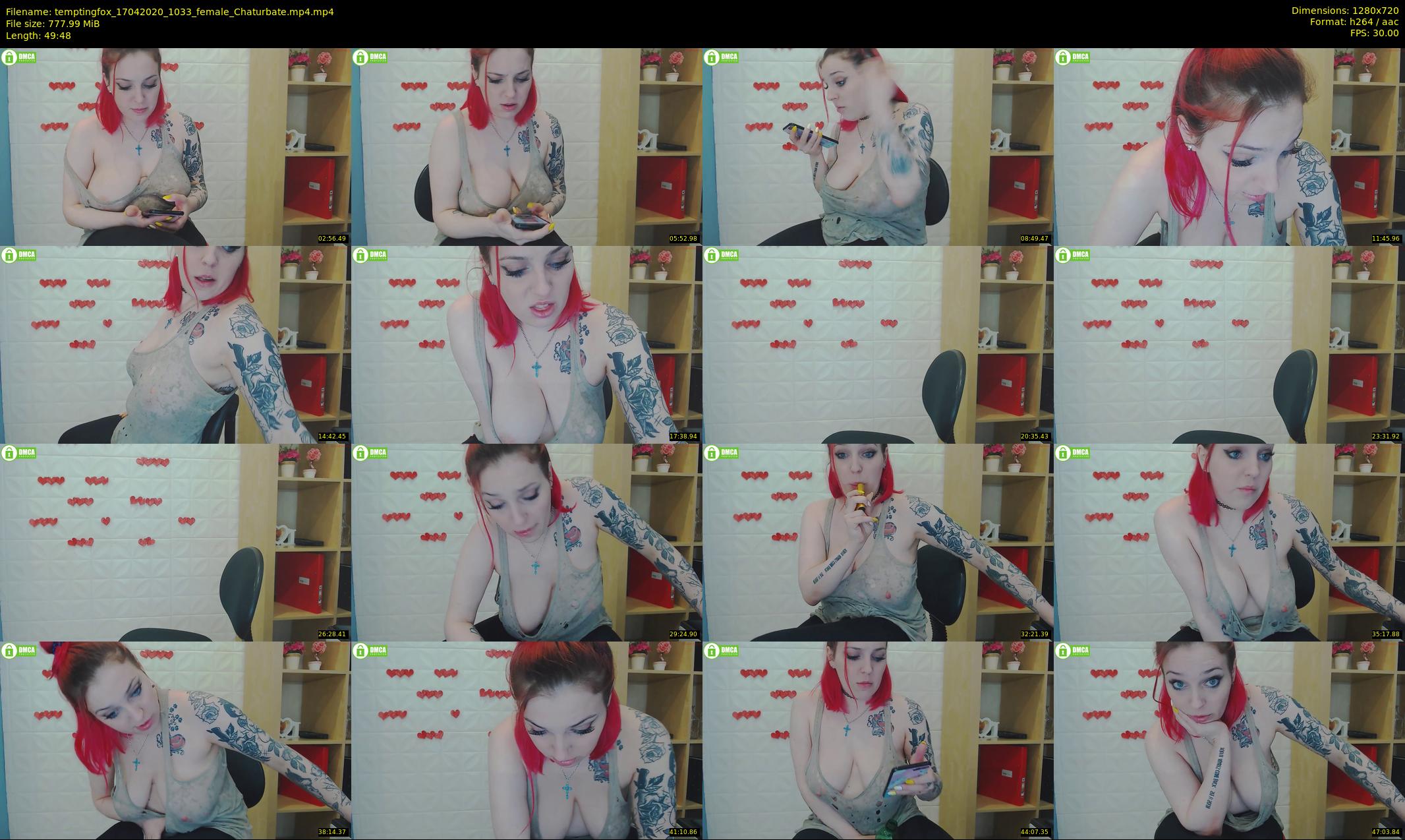 temptingfox — 50 minute Chaturbate female cam show recording, 720p, Apr 17, 2020