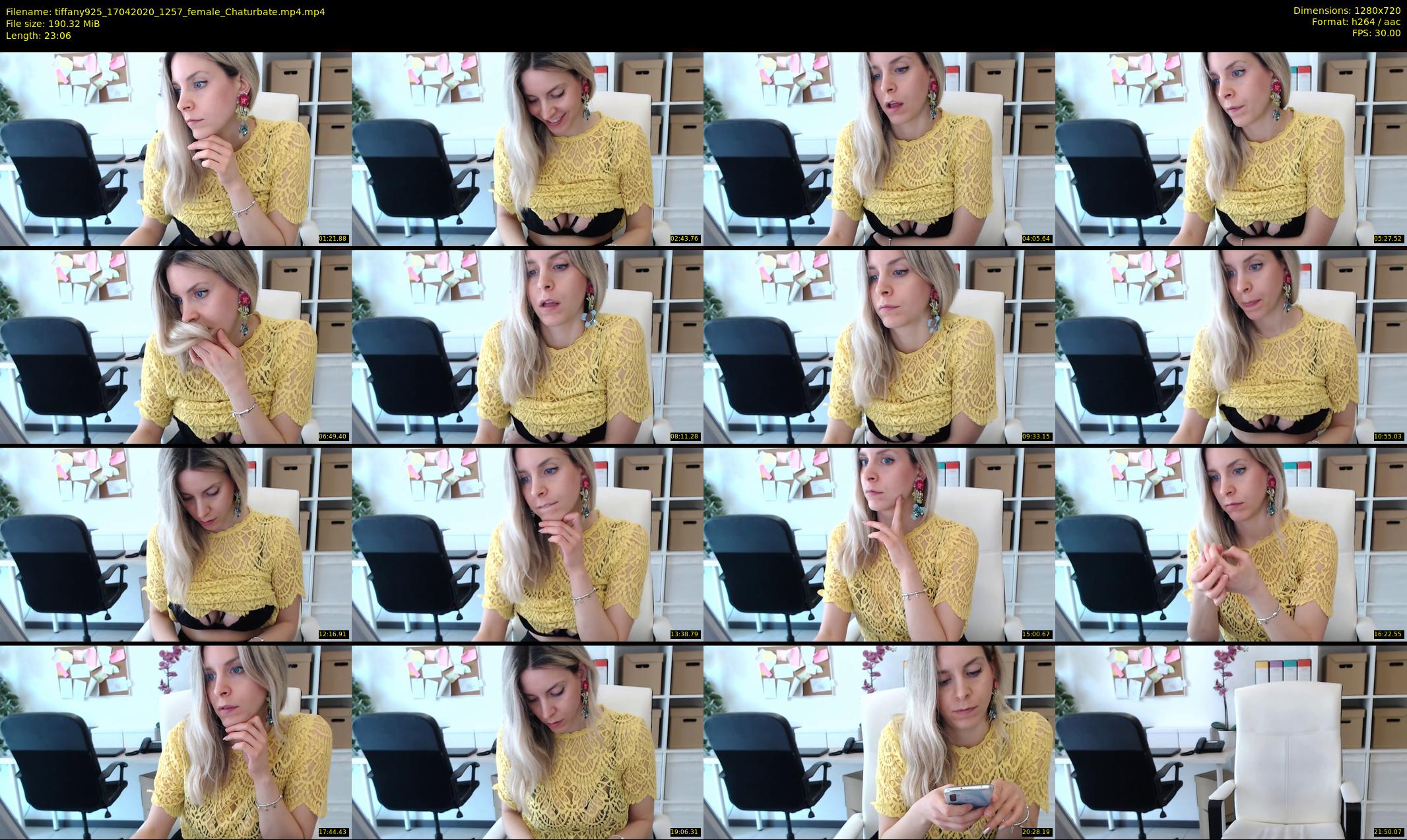 tiffany925 — 24 minute Chaturbate female cam show recording, 720p, Apr 17, 2020