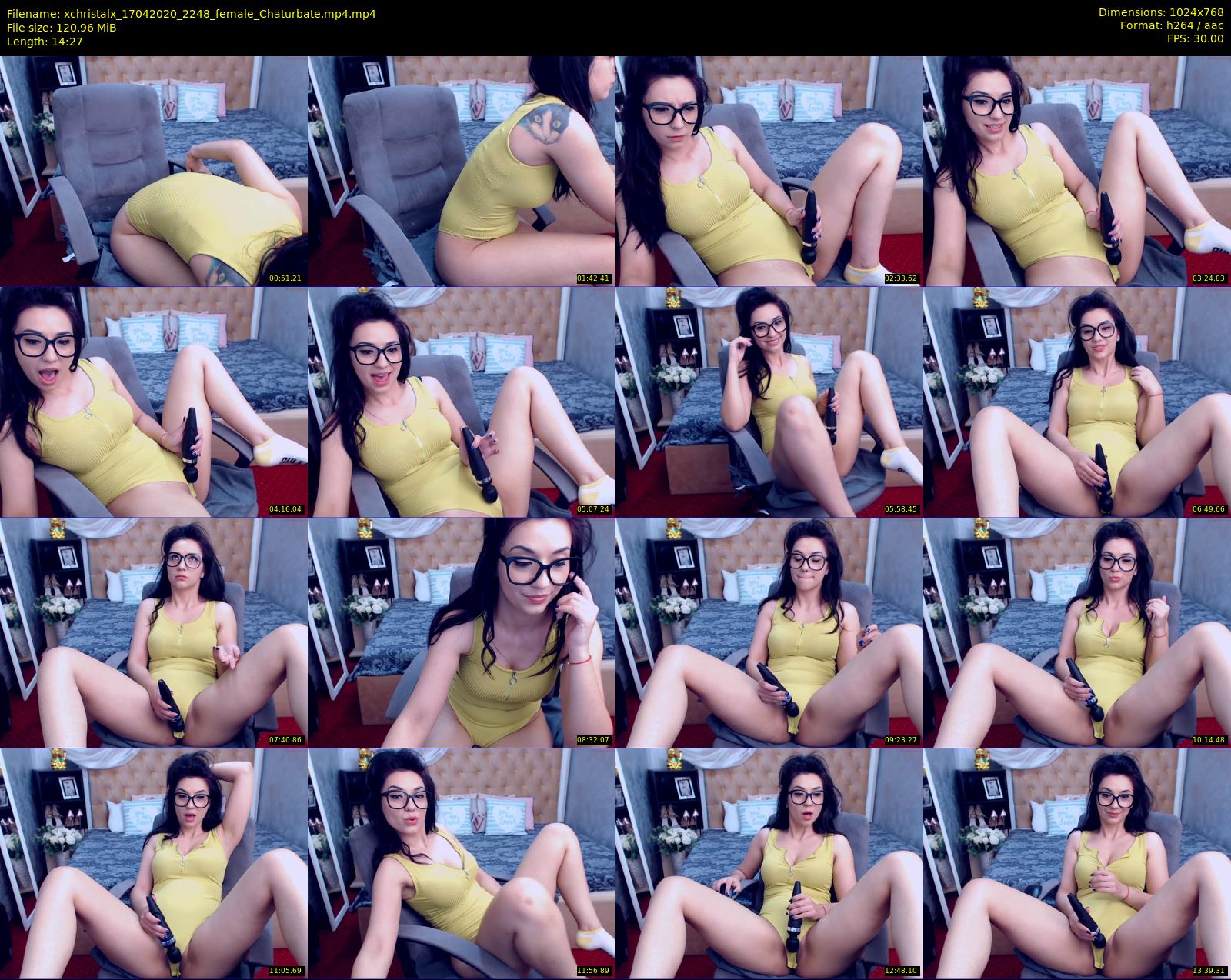 xchristalx — 15 minute Chaturbate female cam show recording, 720p, Apr 17, 2020