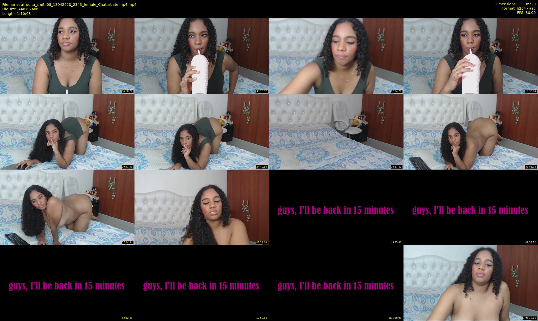 afrodita_smith08 — 71 minute Chaturbate female cam show recording, 720p, Apr 18, 2020