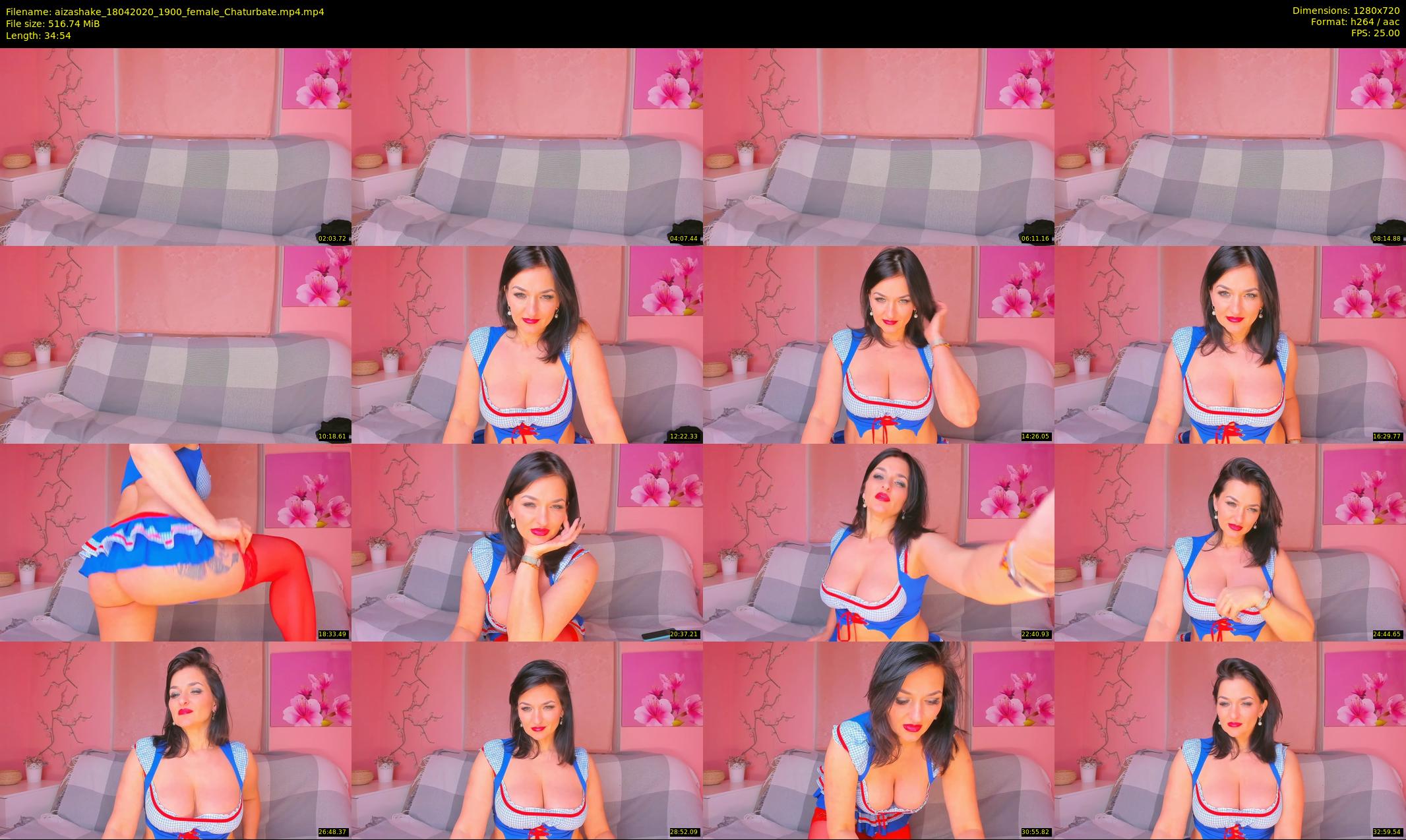 aizashake — 35 minute Chaturbate female cam show recording, 720p, Apr 18, 2020