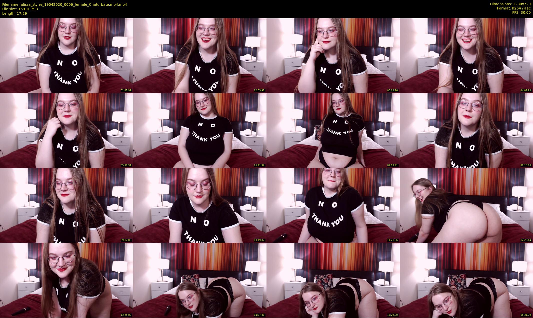 alissa_styles — 18 minute Chaturbate female cam show recording, 720p, Apr 19, 2020