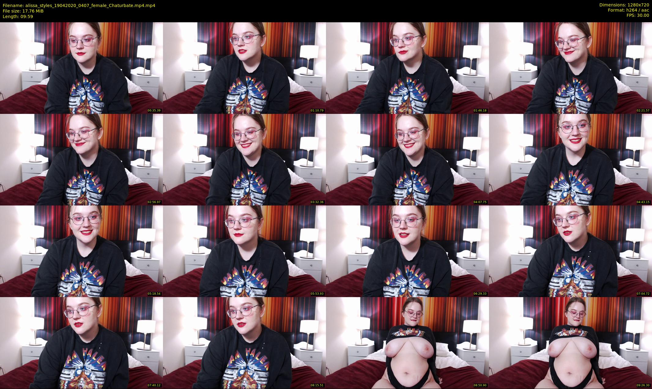 alissa_styles — 10 minute Chaturbate female cam show recording, 720p, Apr 19, 2020