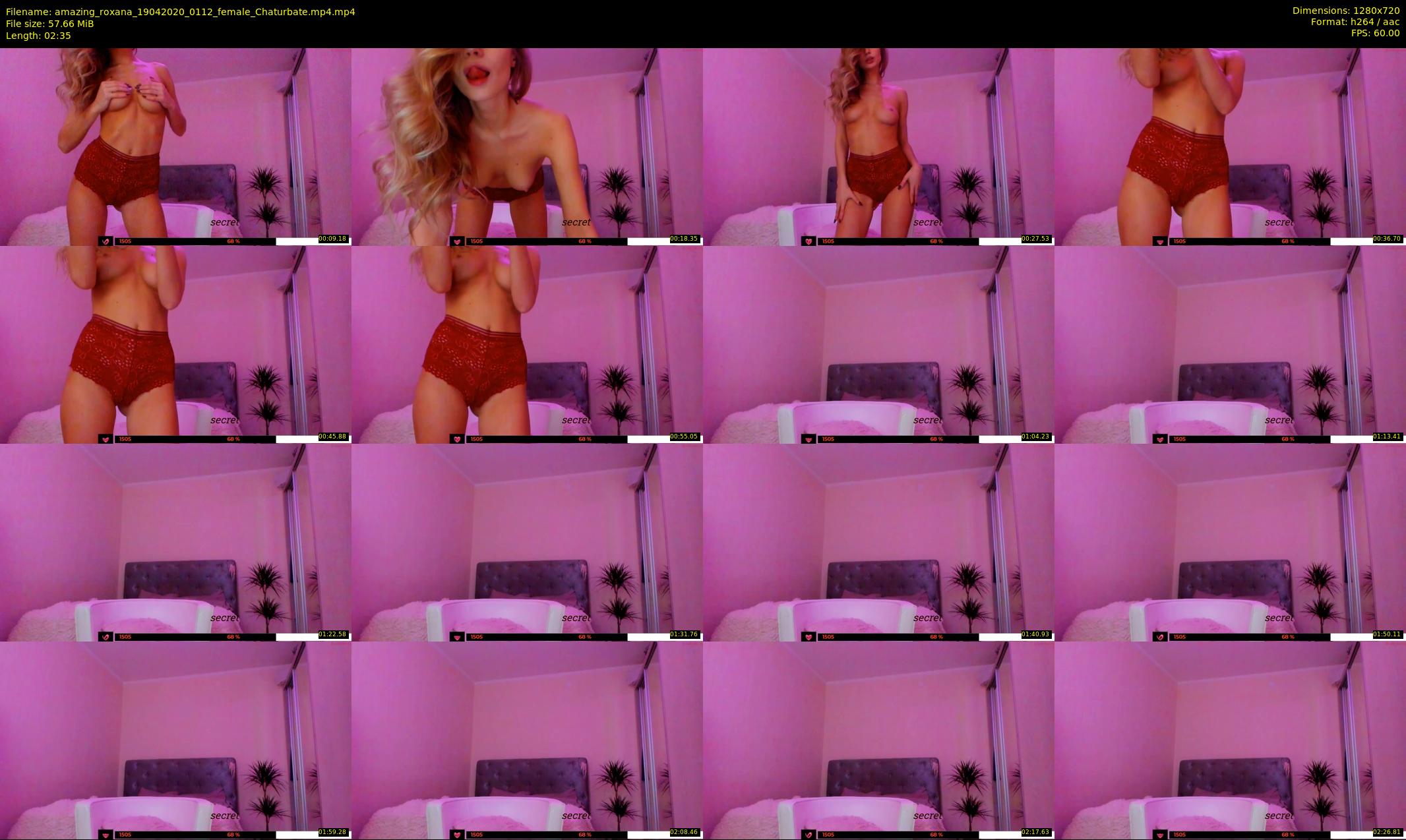 amazing_roxana — 3 minute Chaturbate female cam show recording, 720p, Apr 19, 2020