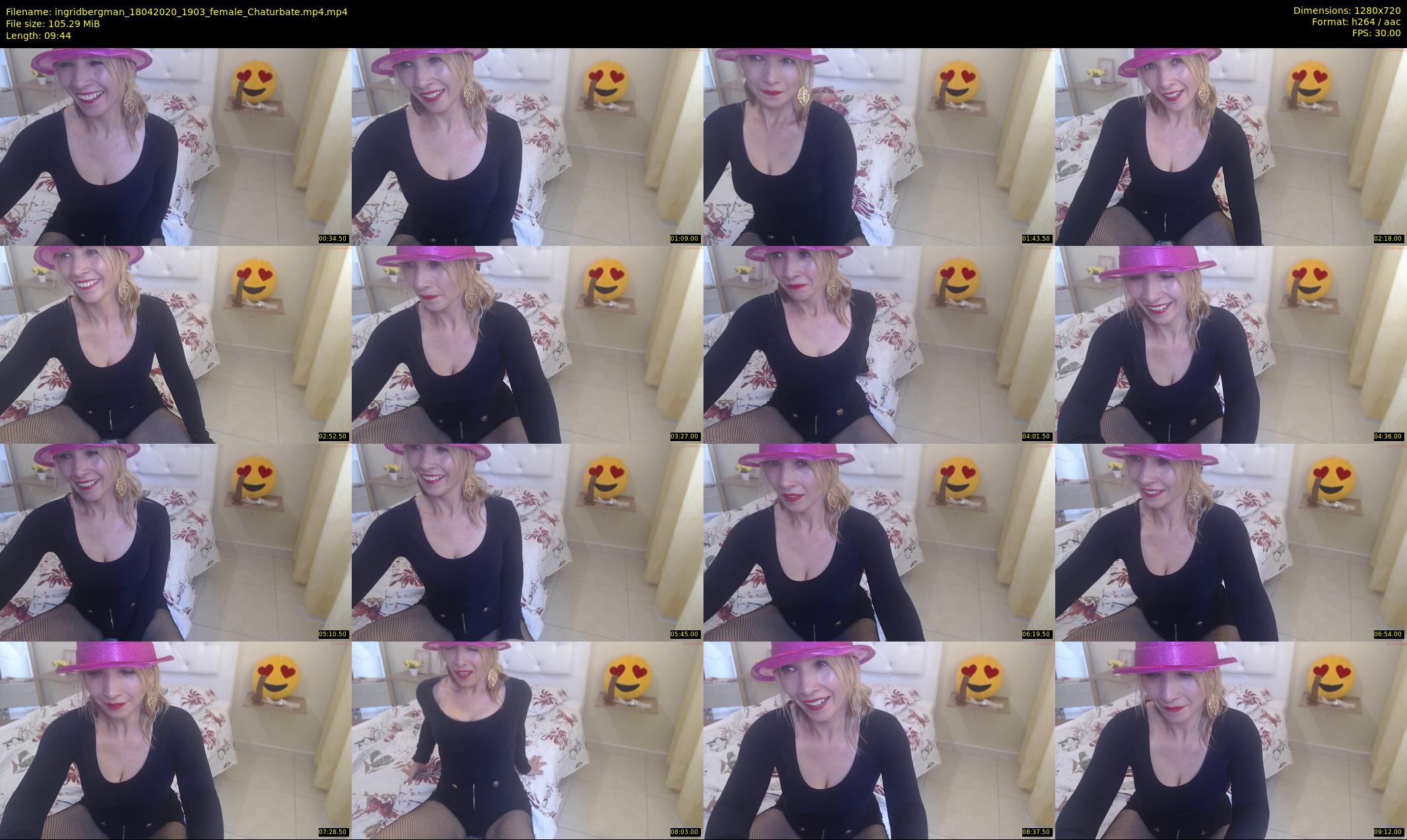 ingridbergman — 10 minute Chaturbate female cam show recording, 720p, Apr 18, 2020