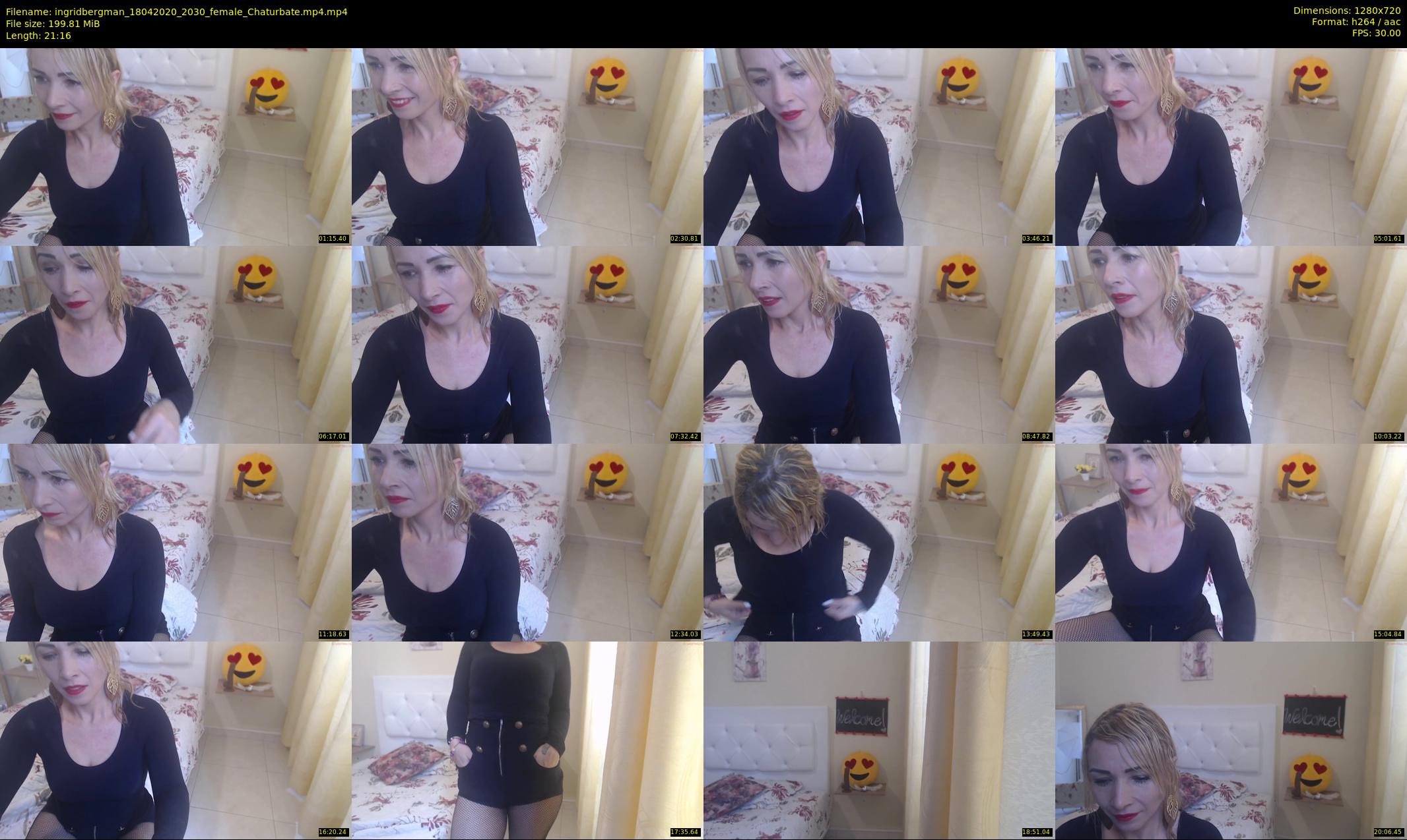 ingridbergman — 22 minute Chaturbate female cam show recording, 720p, Apr 18, 2020