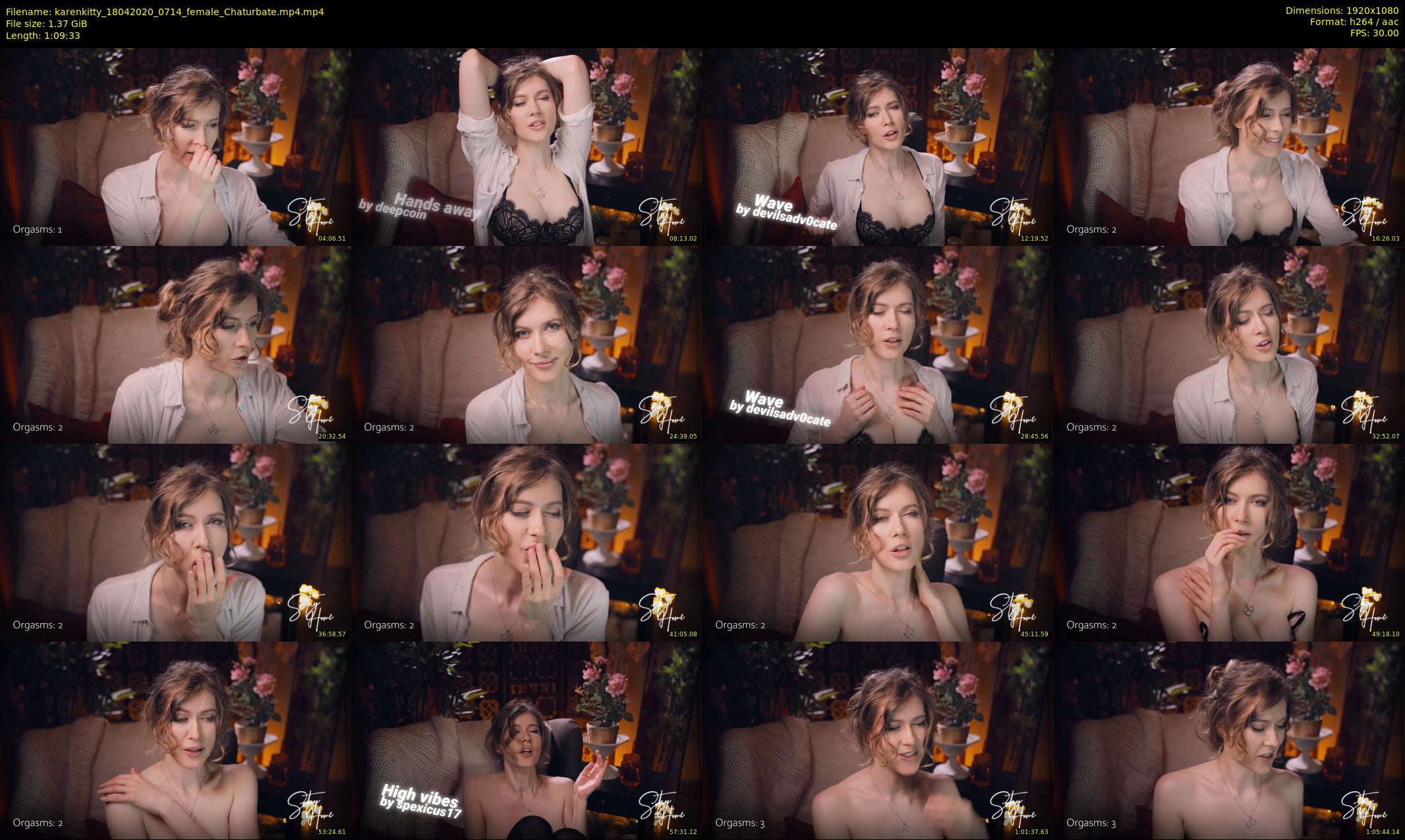 karenkitty — 70 minute Chaturbate female cam show recording, 1080p, Apr 18, 2020