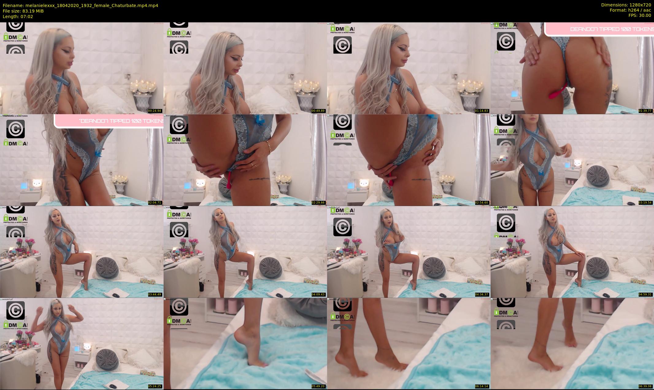 melanielexxx — 8 minute Chaturbate female cam show recording, 720p, Apr 18, 2020