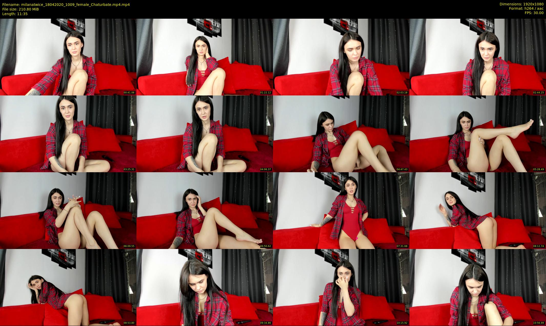 milanatwice — 12 minute Chaturbate female cam show recording, 1080p, Apr 18, 2020
