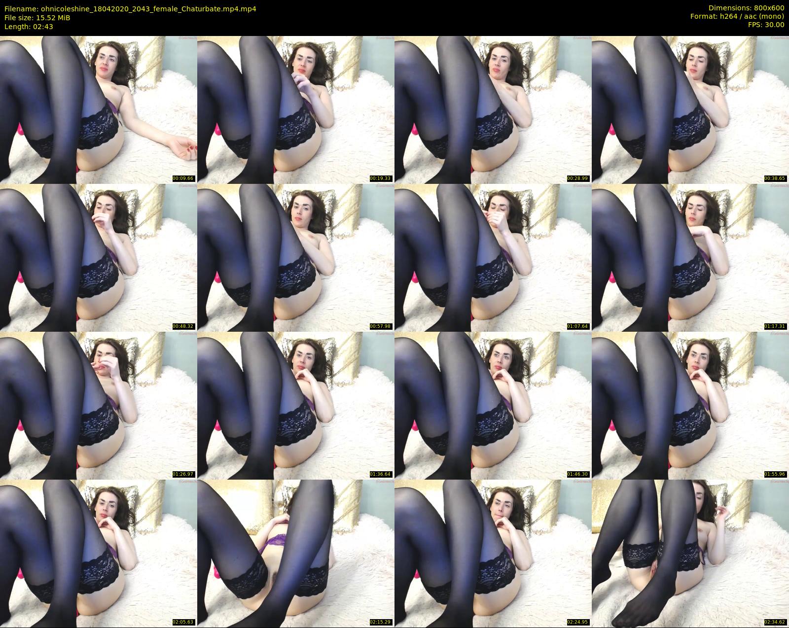 ohnicoleshine — 3 minute Chaturbate female cam show recording, 480p, Apr 18, 2020