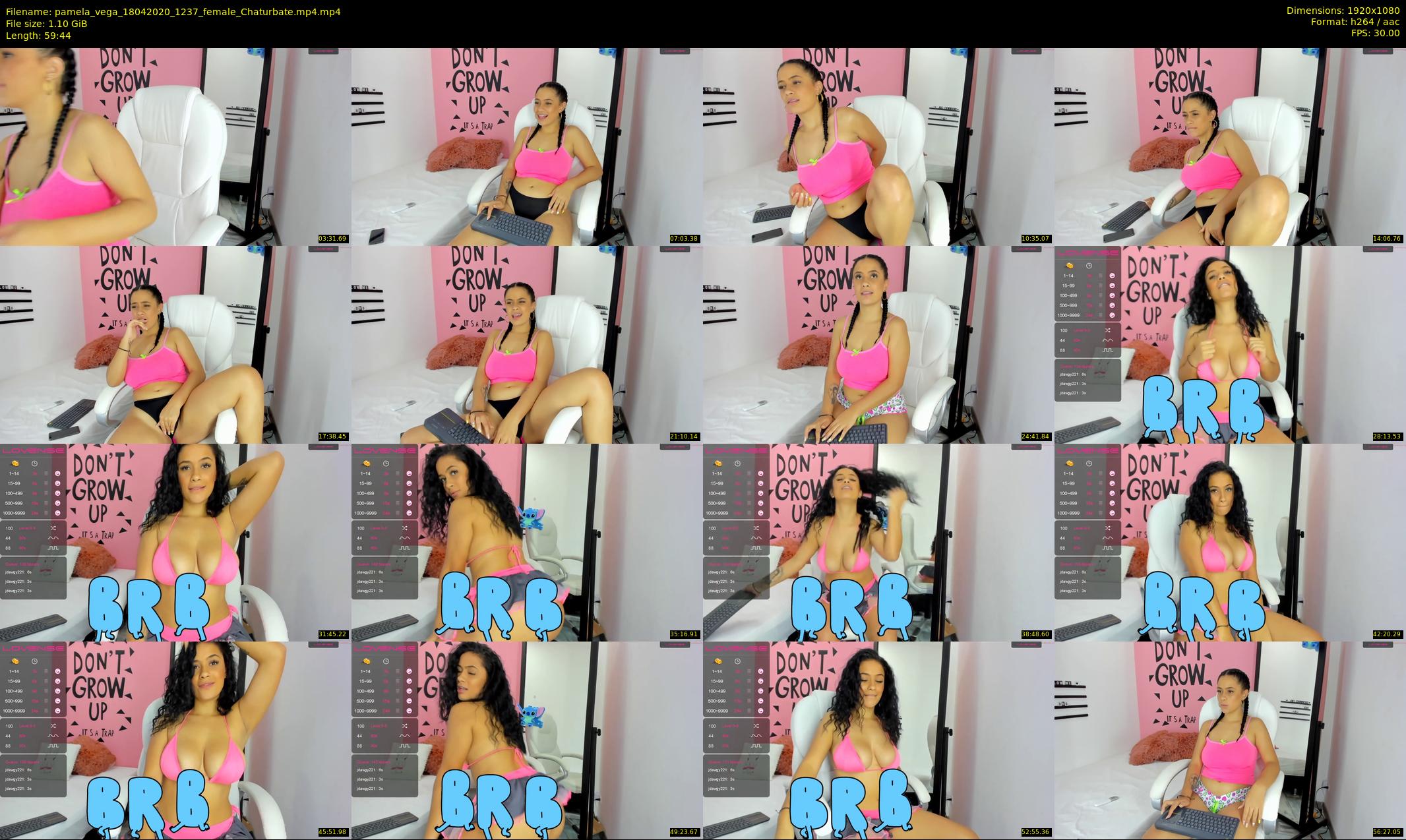 pamela_vega — 60 minute Chaturbate female cam show recording, 1080p, Apr 18, 2020