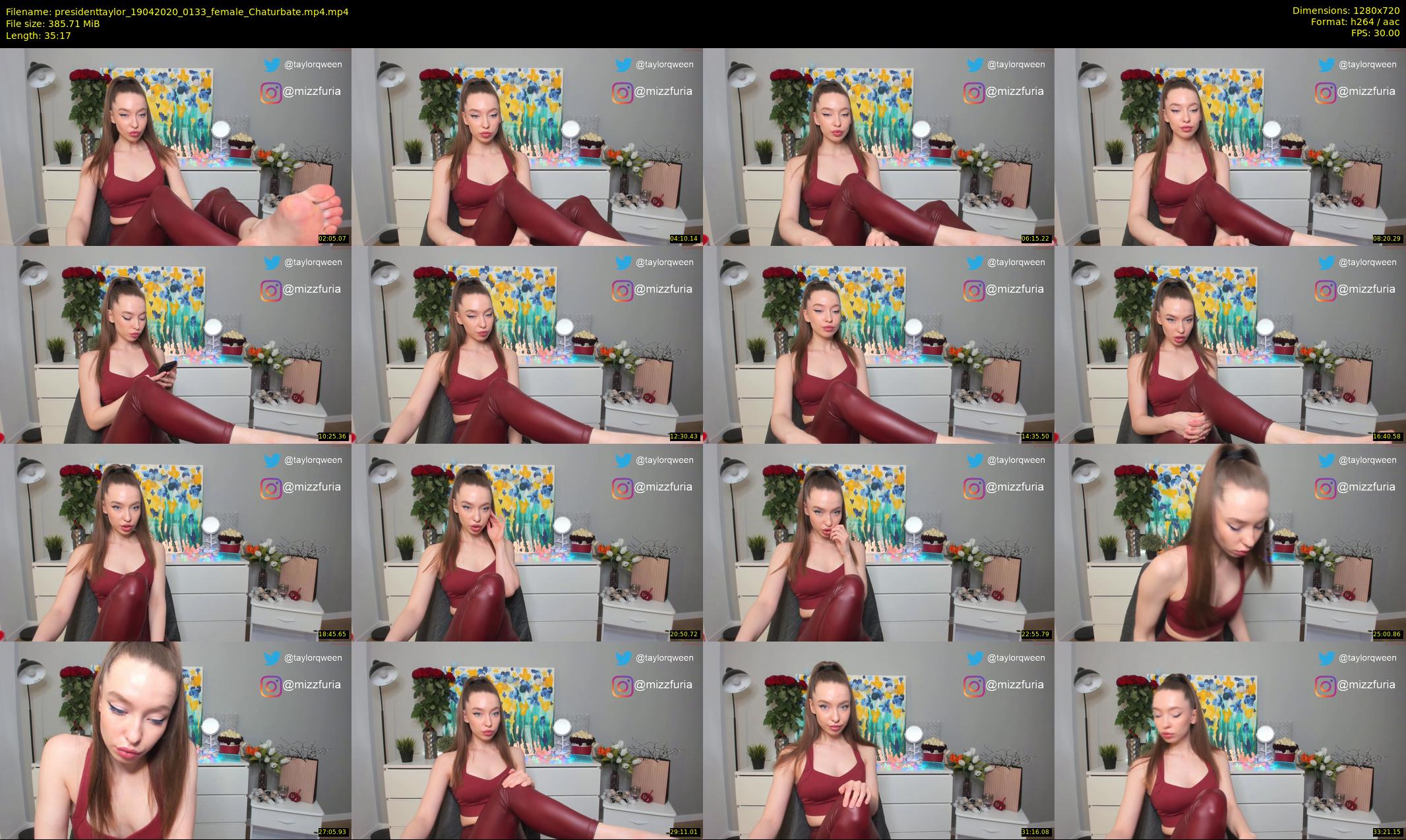 presidenttaylor — 36 minute Chaturbate female cam show recording, 720p, Apr 19, 2020