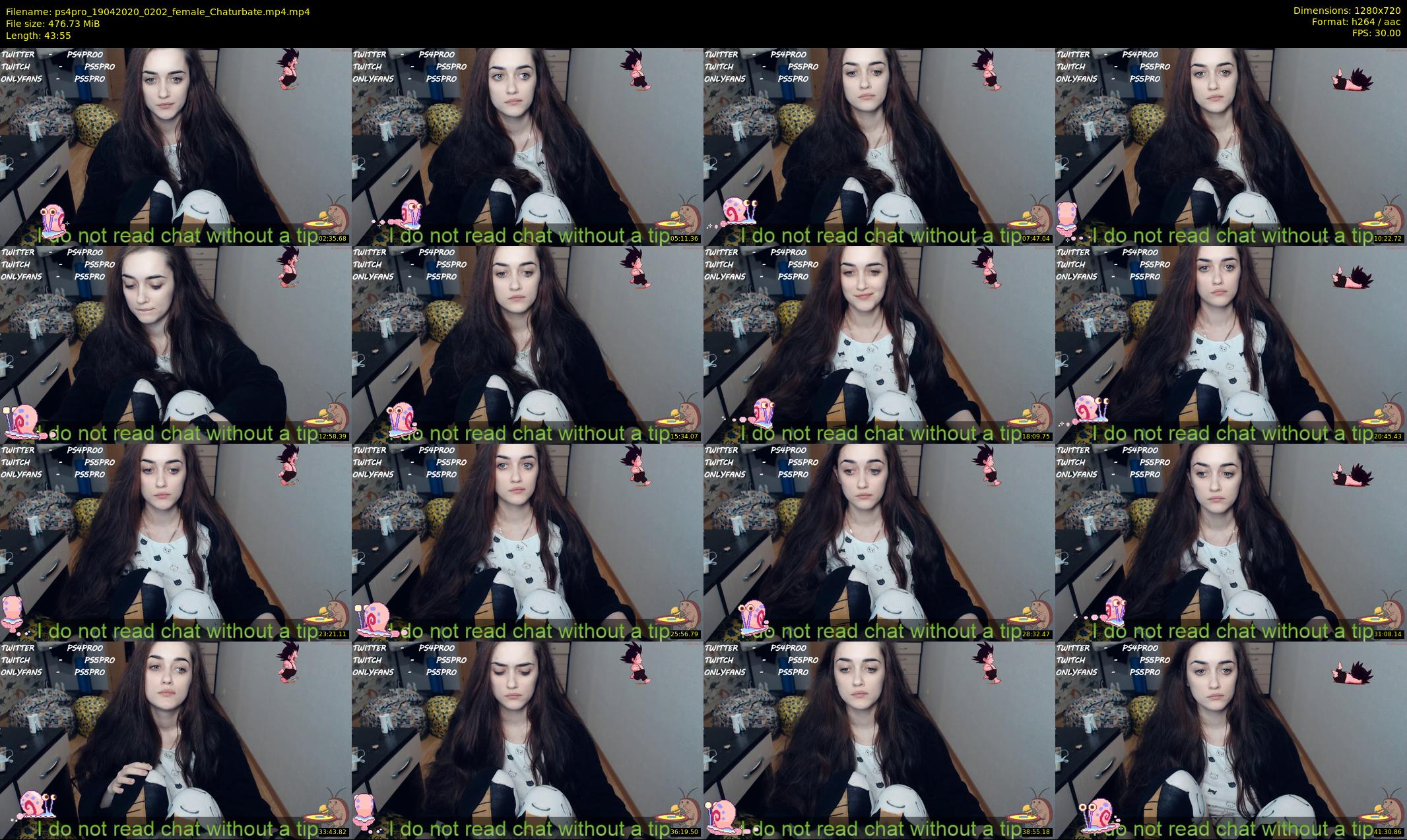 ps4pro — 44 minute Chaturbate female cam show recording, 720p, Apr 19, 2020