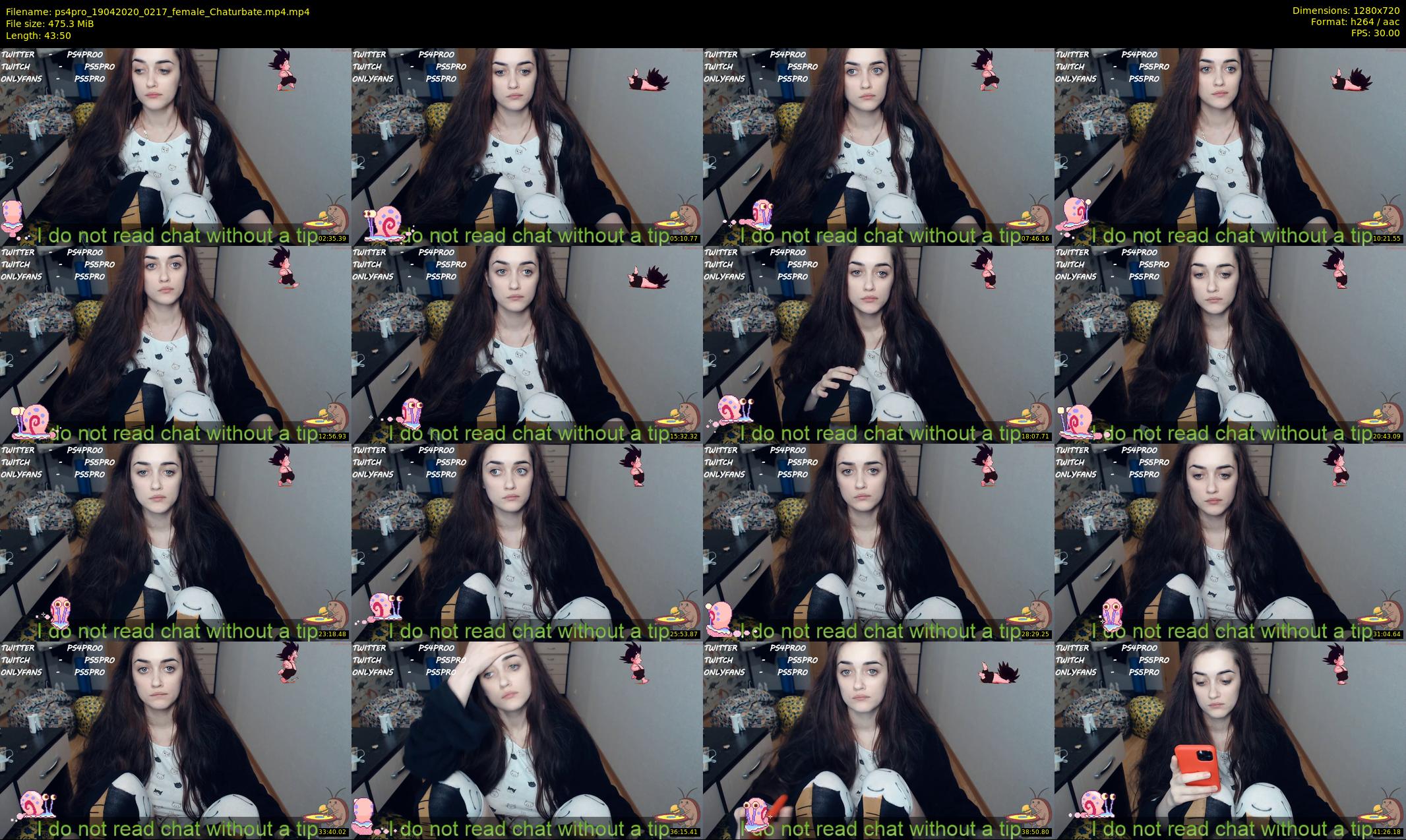 ps4pro — 44 minute Chaturbate female cam show recording, 720p, Apr 19, 2020
