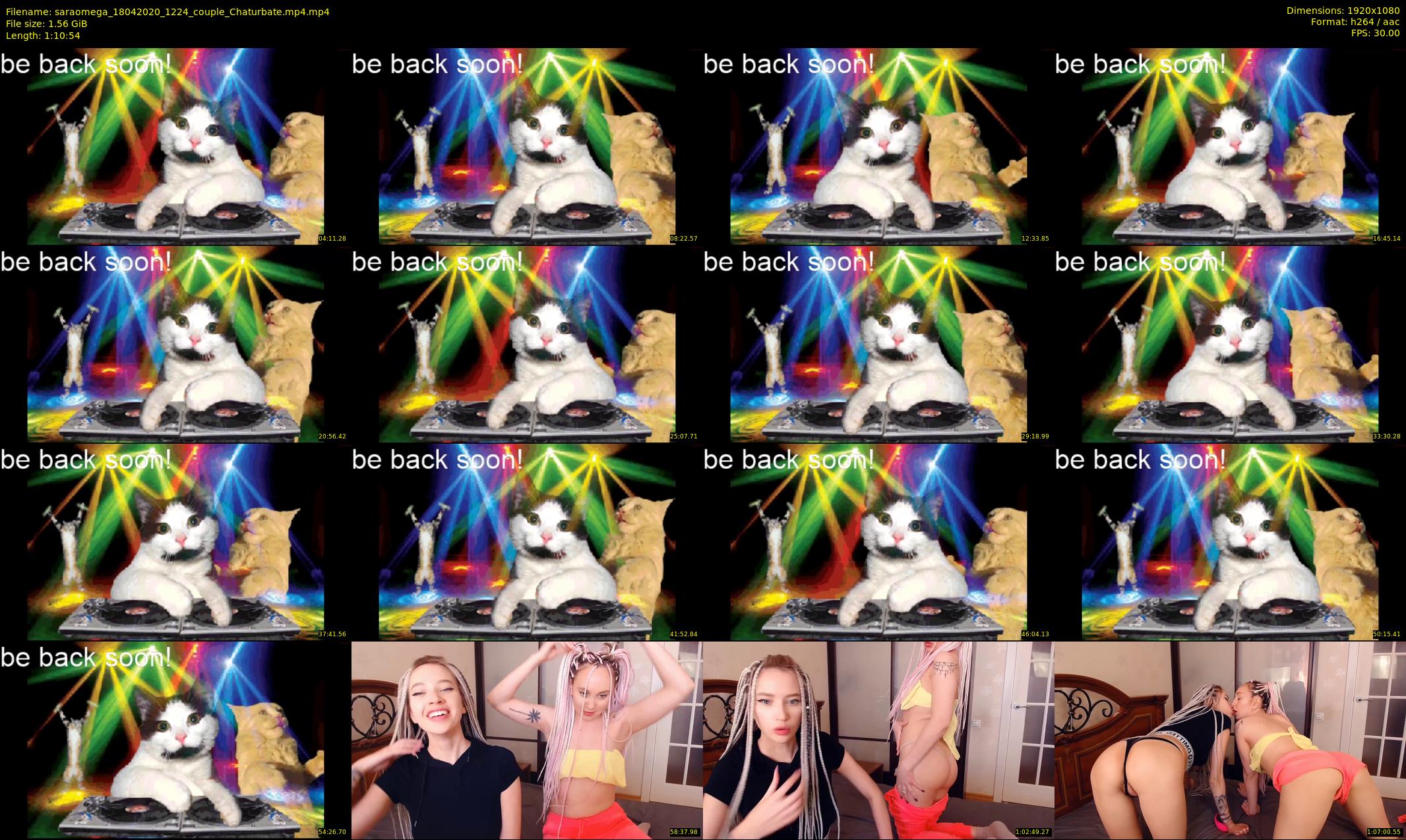saraomega — 71 minute Chaturbate couple cam show recording, 1080p, Apr 18, 2020