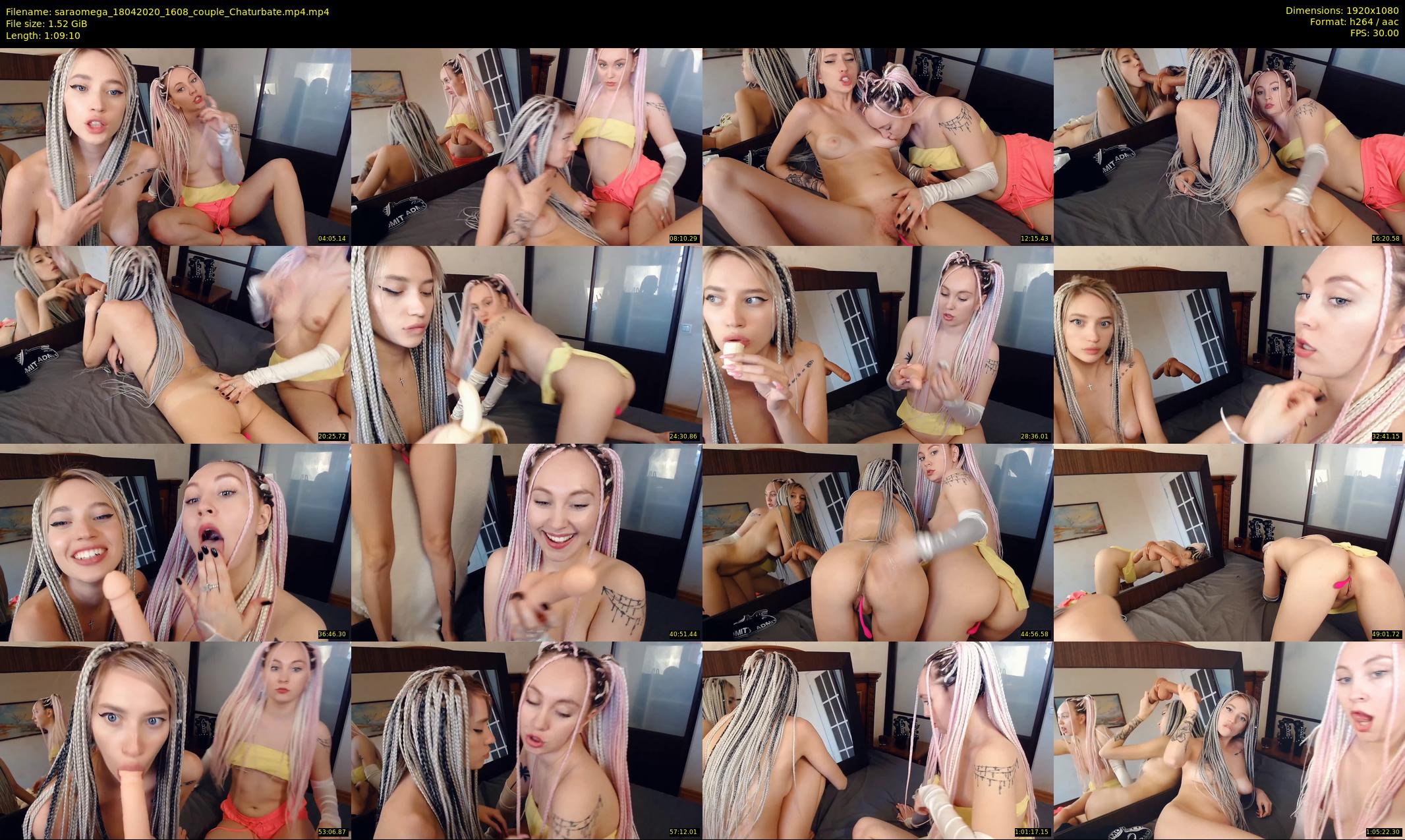 saraomega — 70 minute Chaturbate couple cam show recording, 1080p, Apr 18, 2020