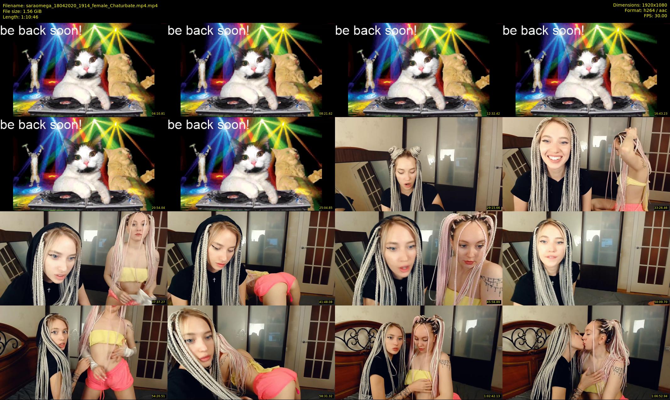 saraomega — 71 minute Chaturbate couple cam show recording, 1080p, Apr 18, 2020