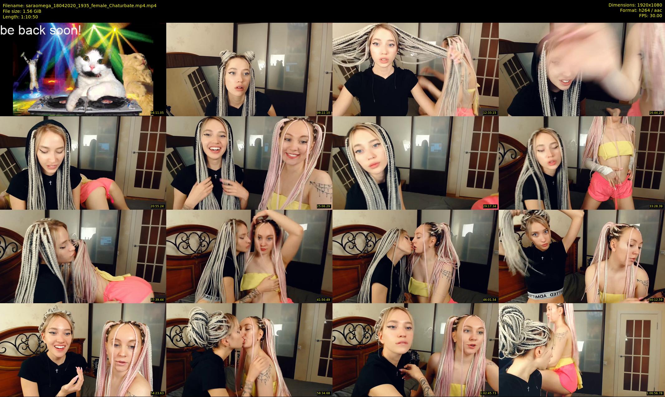 saraomega — 71 minute Chaturbate couple cam show recording, 1080p, Apr 18, 2020