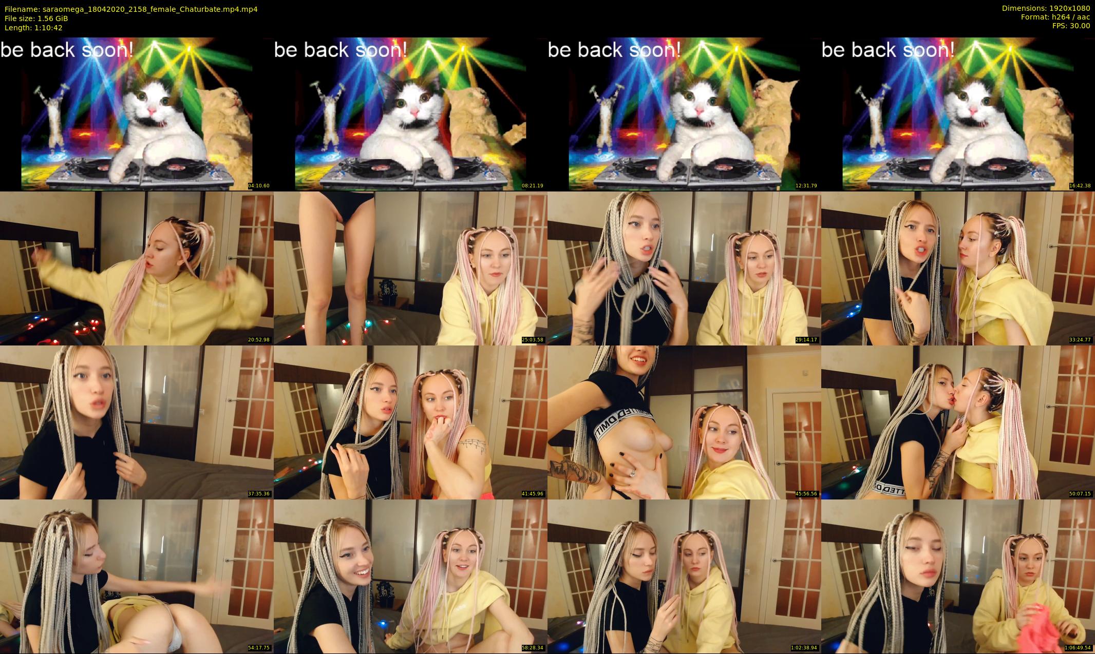 saraomega — 71 minute Chaturbate couple cam show recording, 1080p, Apr 18, 2020