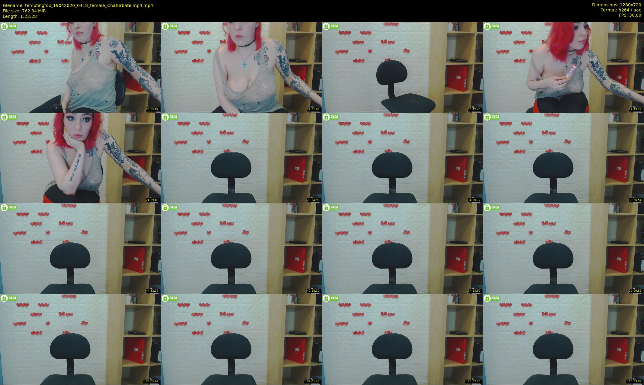 temptingfox — 84 minute Chaturbate female cam show recording, 720p, Apr 19, 2020