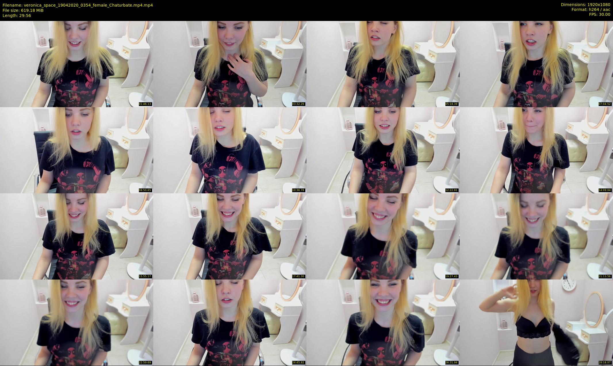 veronica_space — 30 minute Chaturbate female cam show recording, 1080p, Apr 19, 2020